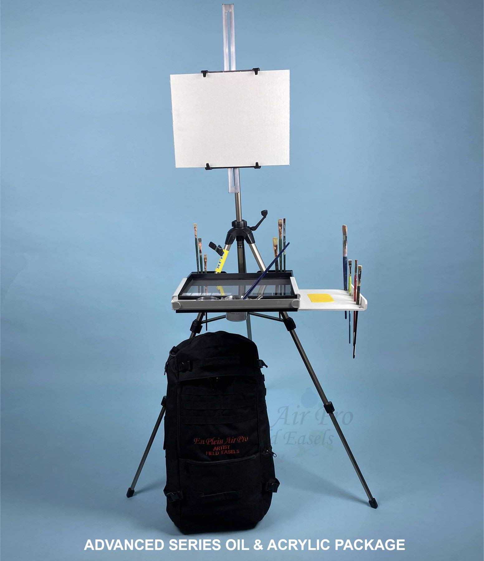 Professional En Plein Air Pro Artist Easel - Adjustable Oil & Acrylic Painting Stand with Sliding Shelf - Perfect for Outdoor Landscape, Studio & Classroom Art Projects