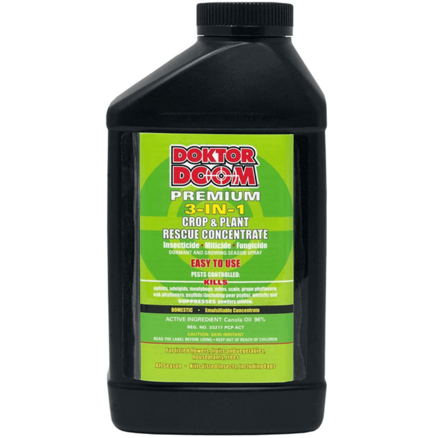 Doktor Doom Formula 420 3-in-1 Crop & Plant Rescue Concentrate – Organic Pesticide, Fungicide & Miticide for Indoor/Outdoor Plants – Perfect for Gardens, Greenhouses & Hydroponics