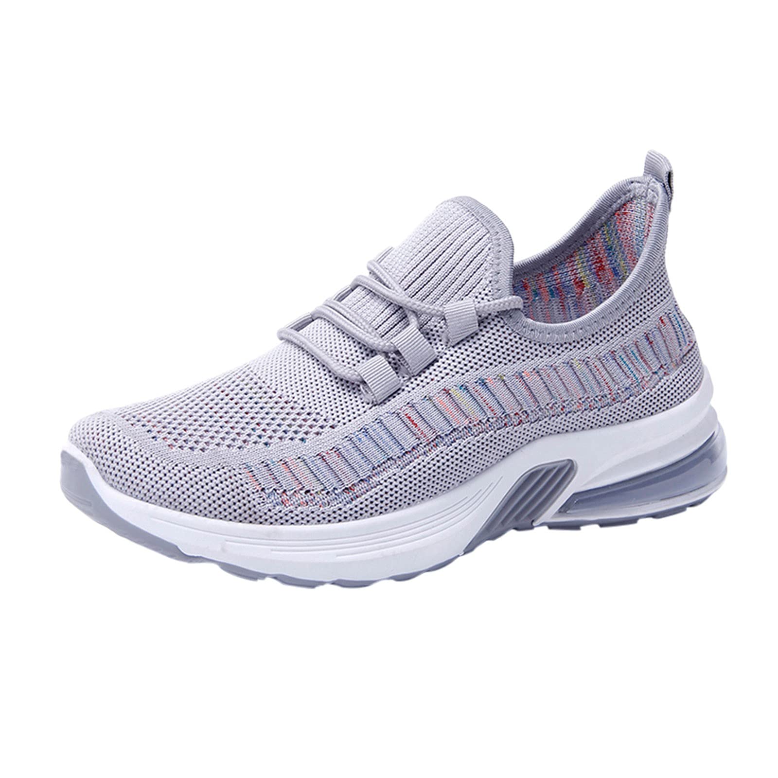 Women's Fashion Sports Shoes - Casual Running Sneakers with Cushion & Thick Sole - Comfortable Low-Top Athletic Shoes for Women (Great for Jogging, Gym Workouts & Daily Wear)