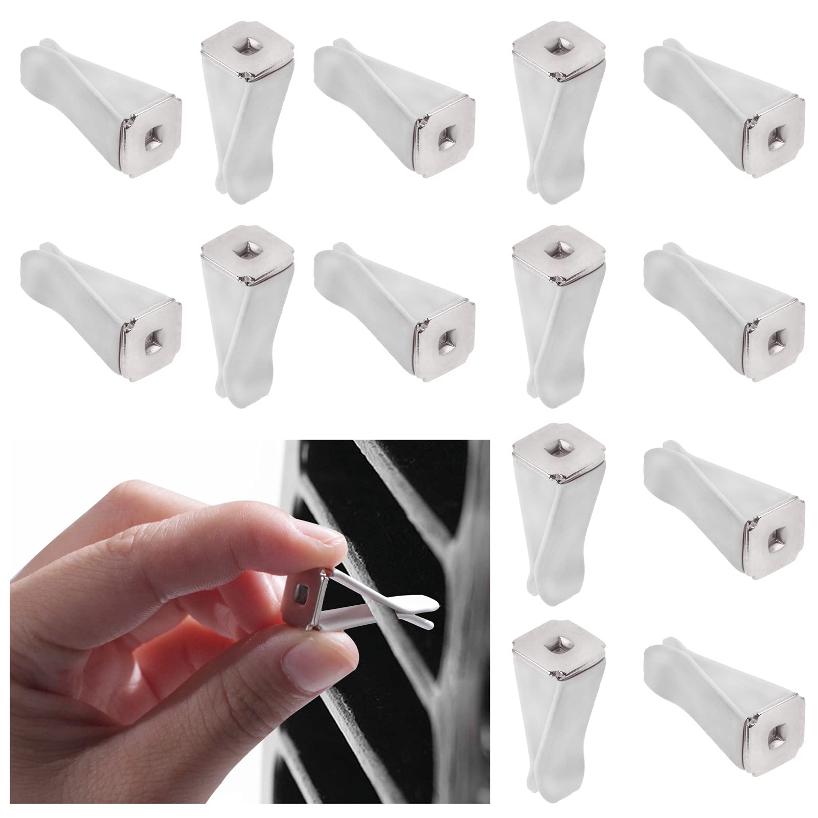 40 Pack Square Head Car Vent Clips with Storage Box - Air Freshener Holders for Car, Home & Office Decor - Perfect for DIY Car Accessories & Fragrance Displays