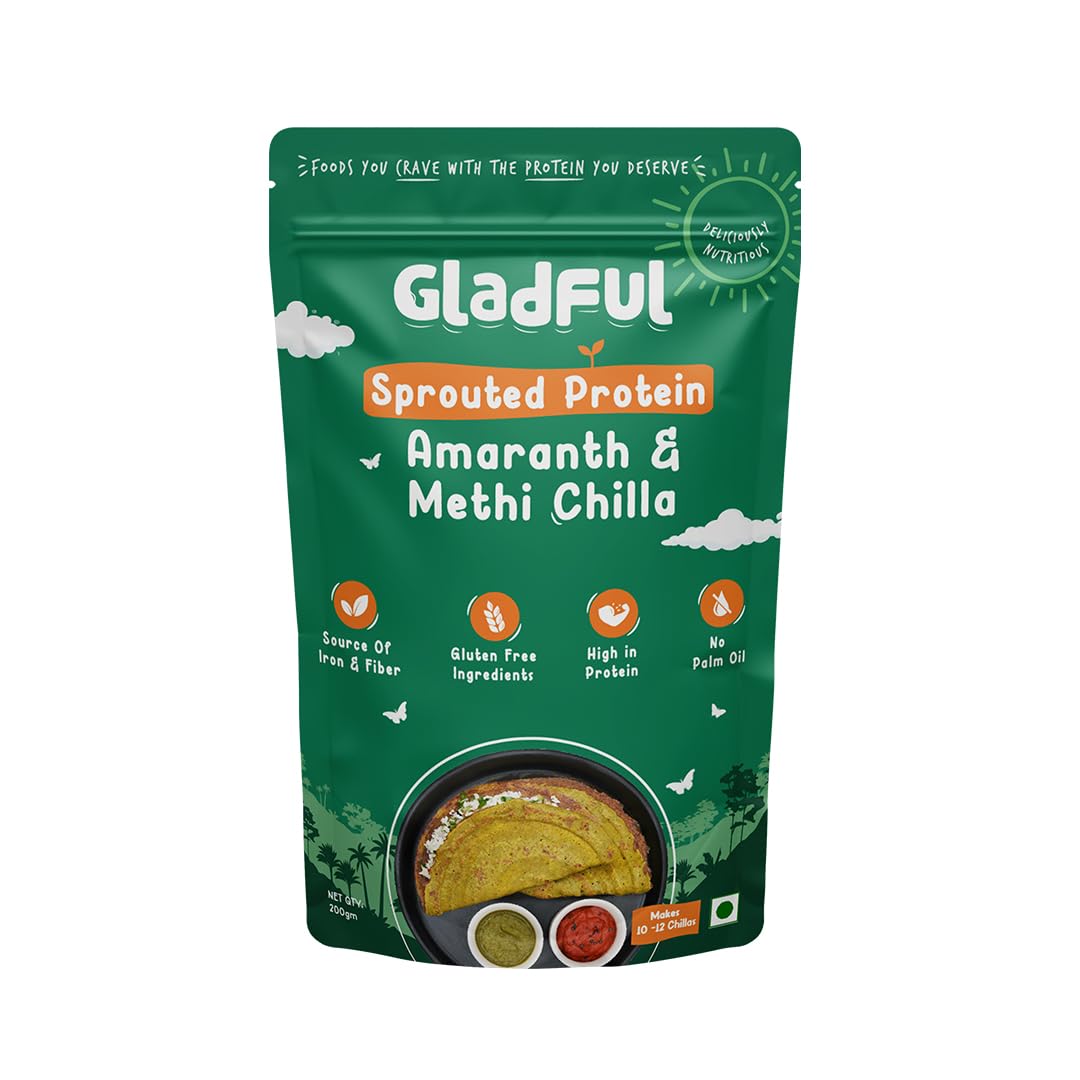Organic Sprouted Lentils & Millets Protein Dosa Mix - Gluten Free, No Maida, No Palm Oil, Cholesterol Free | High Fiber Healthy Breakfast | 200g Pack | Perfect for Vegan, Keto & Weight Loss Diets | Great for Dosa, Chilla & Pancakes