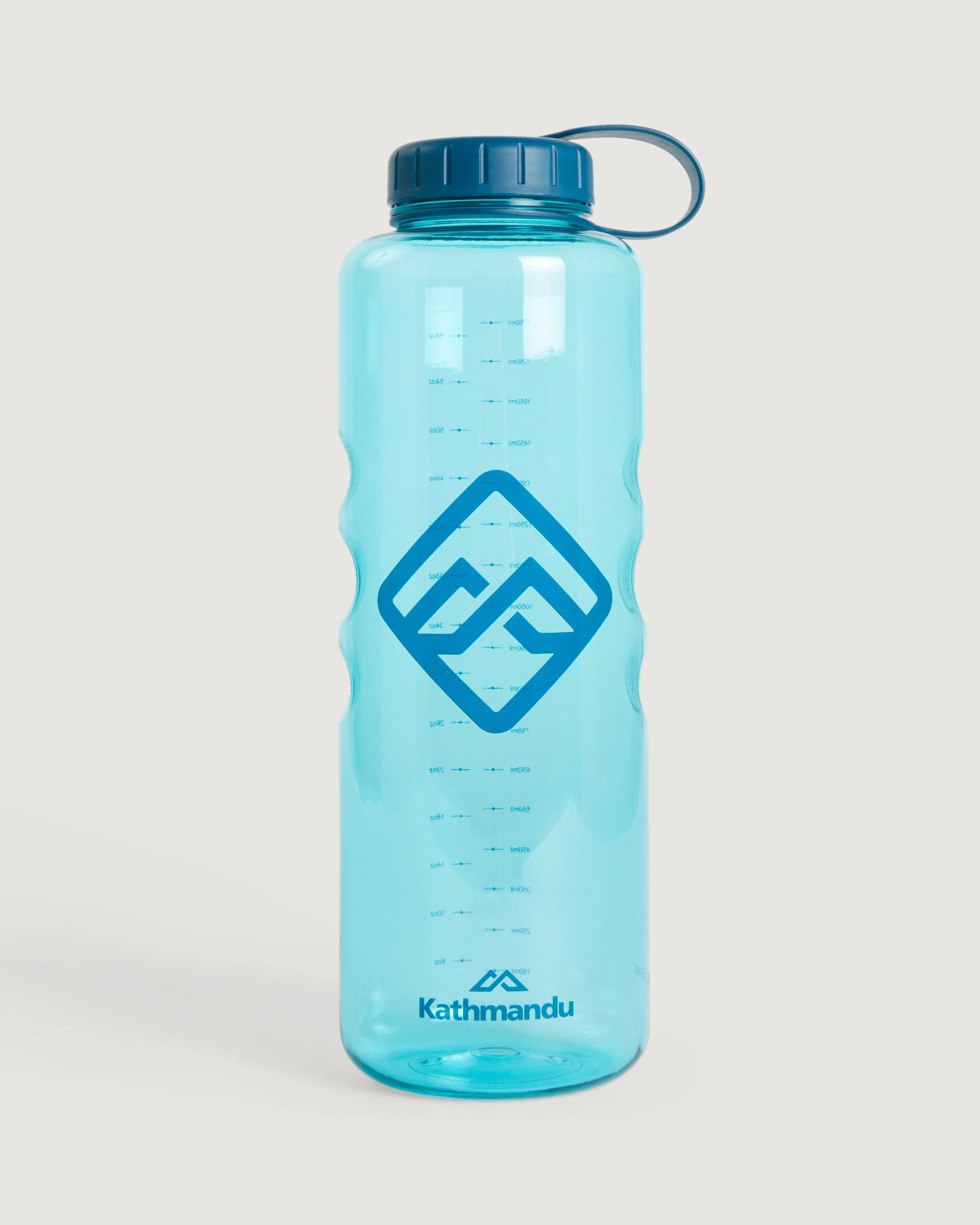 Tritan Wide Mouth Water Bottle 1.8L (64oz) BPA-Free Leakproof Sports Water Bottle - Steel Blue - Perfect for Gym, Hiking & Outdoor Activities