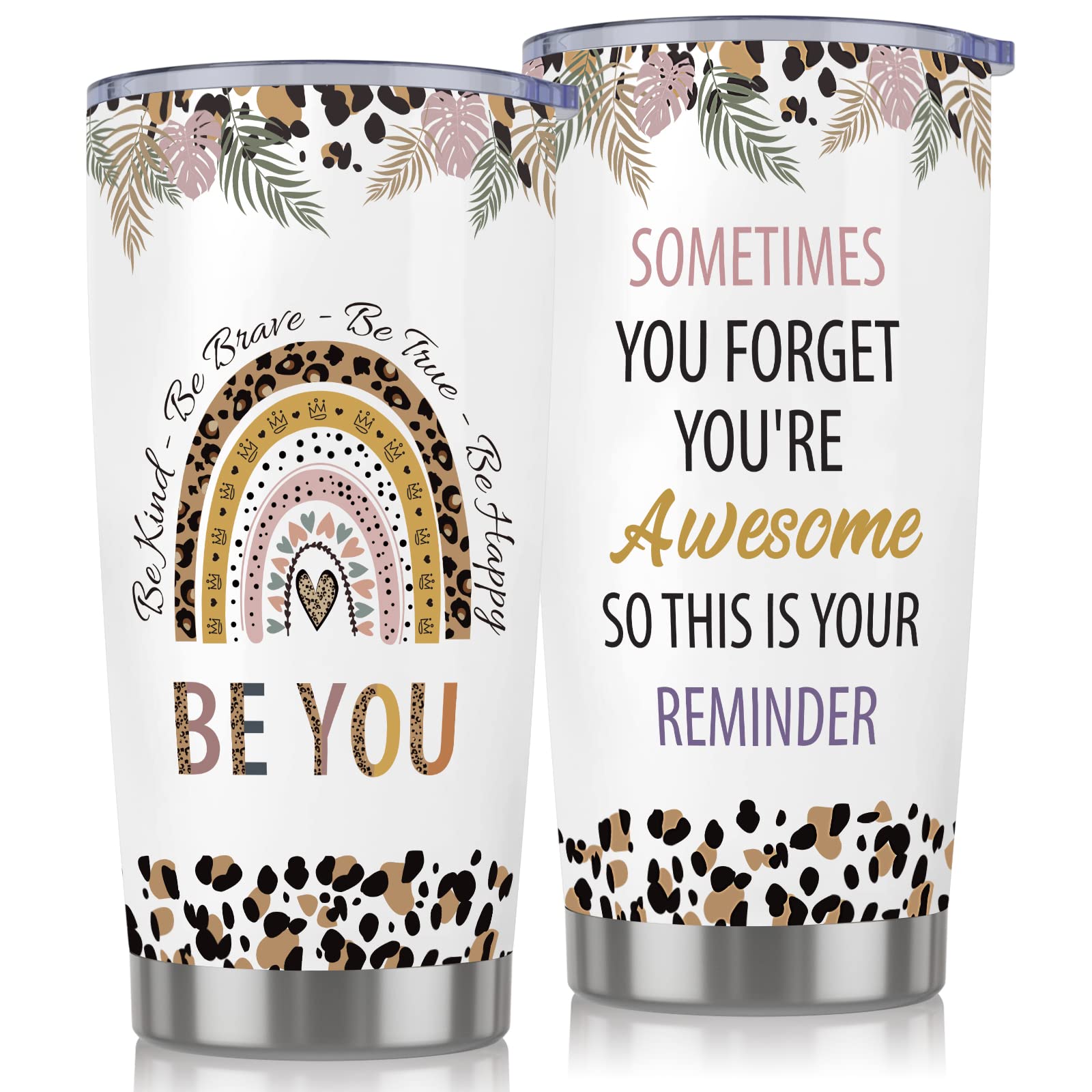 Insulated Wine Tumbler & Coffee Travel Mug - Perfect Birthday, Thank You, Get Well Soon Gift for Women, Best Friends, Sister, Bestie or Mom | Keeps Drinks Hot/Cold | Great for Office, Travel & Outdoor Activities