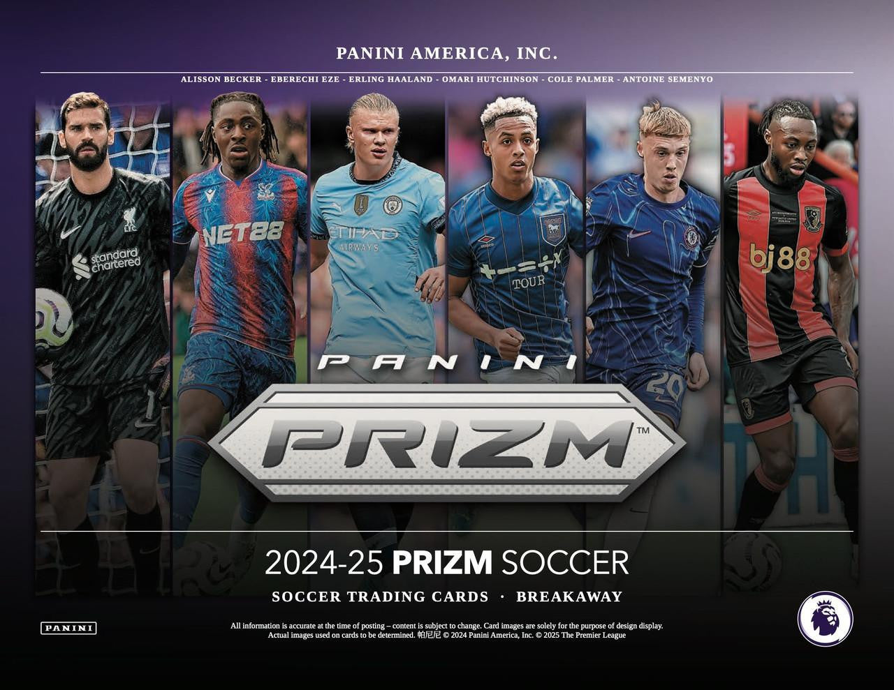 2024-2025 Panini Prizm Premier League Soccer Trading Cards Breakaway Box - Collectible Football Cards for Trading, Investing & Fantasy Sports