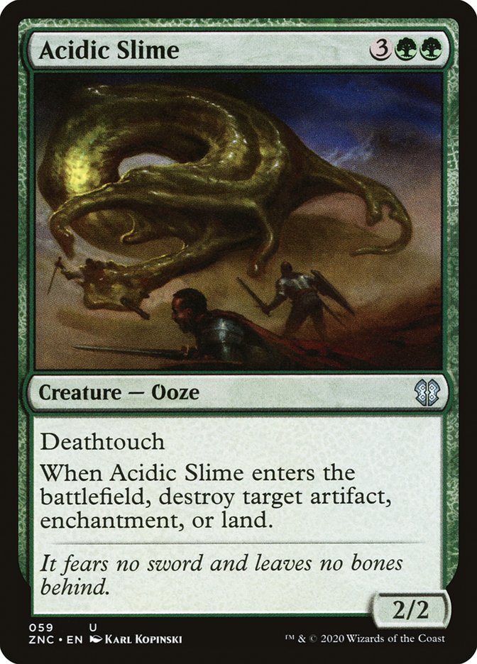 Acidic Slime - Zendikar Rising Commander MTG Card | Magic: The Gathering Game Accessory for Deck Building & Strategy Games
