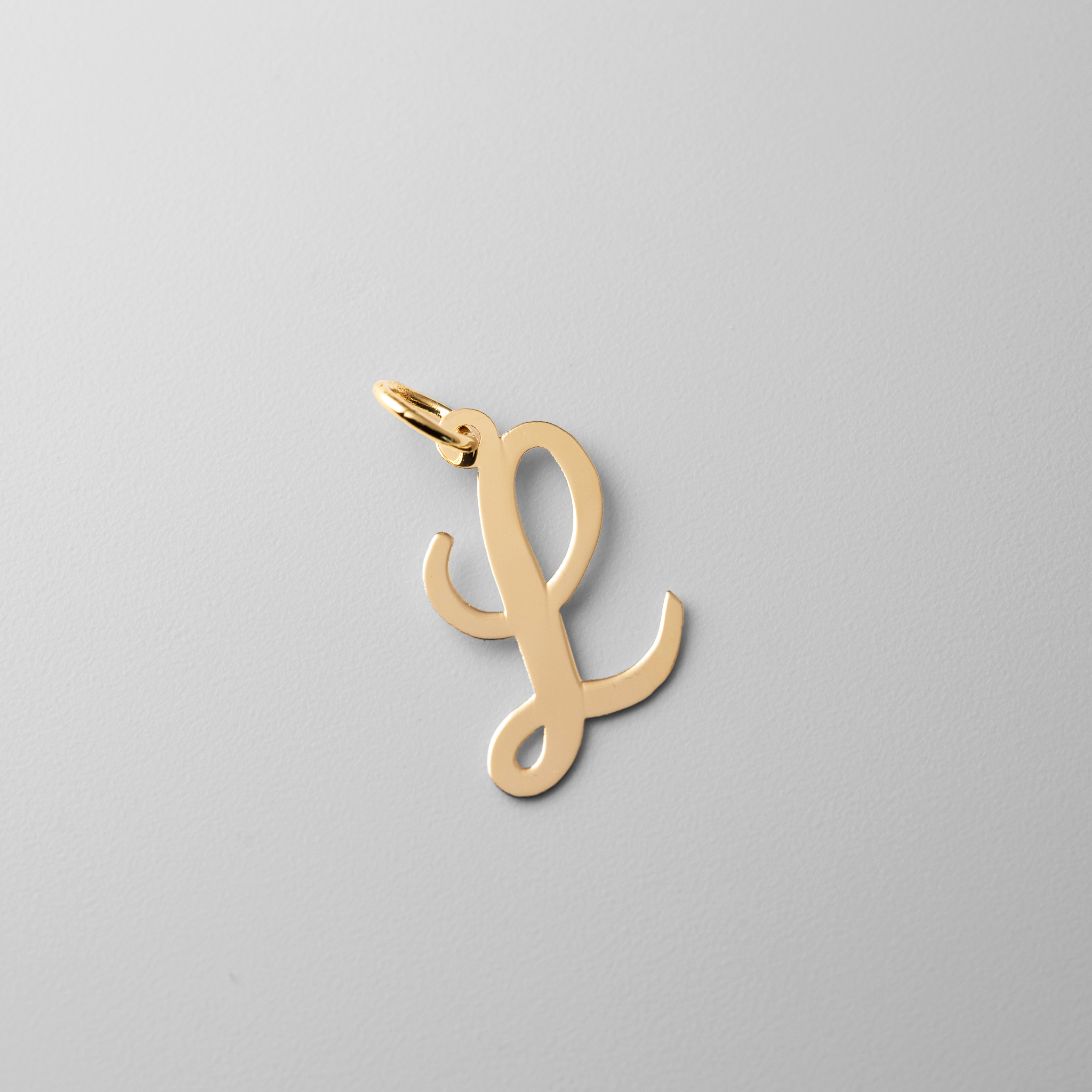 Gold Script Letter L Medium Initial Pendant Necklace - Elegant Personalized Jewelry Gift for Women - Perfect for Birthdays, Anniversaries & Special Occasions | Model YC660L