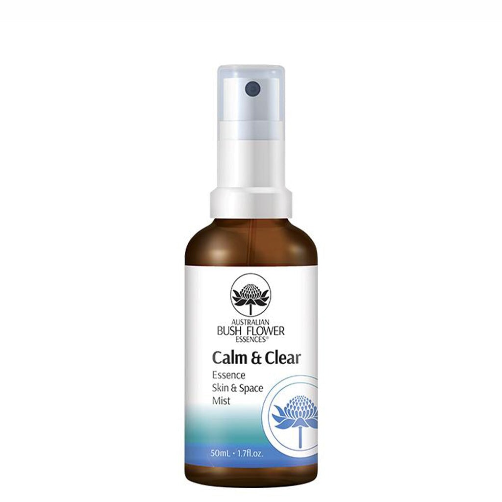 Australian Bush Flower Calm And Clear Organic Mist - Natural Stress Relief & Emotional Balance Spray | Perfect for Meditation, Yoga & Relaxation at Home or Office
