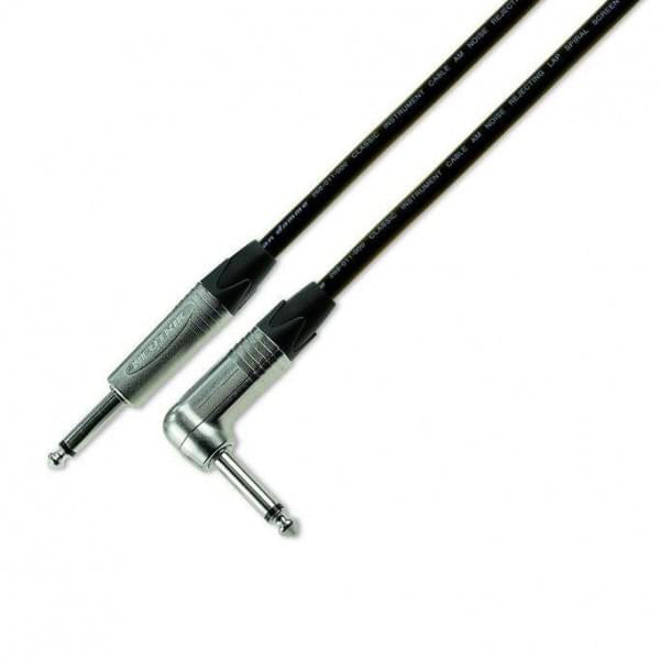 Van Damme Pro Guitar Cable - Right Angle Instrument Cable for Electric Guitar, Bass, and Audio Equipment - Perfect for Live Performances, Studio Recording, and Home Practice