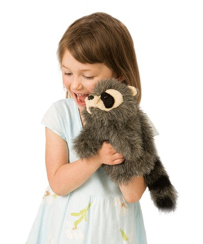 Folkmanis Baby Raccoon Hand Puppet - Soft Plush Animal Toy for Kids, Storytelling & Educational Play - Perfect for Classroom, Home & Imaginative Playtime
