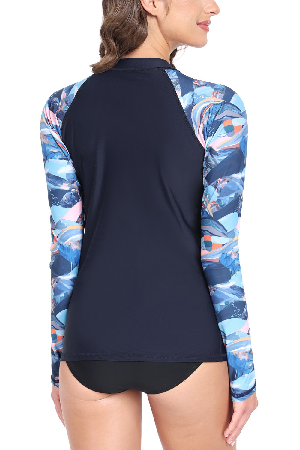 Axesea UPF 50+ Long Sleeve Zip Rash Guard for Men & Women - Sun Protection Swim Shirt for Surfing, Swimming & Outdoor Activities