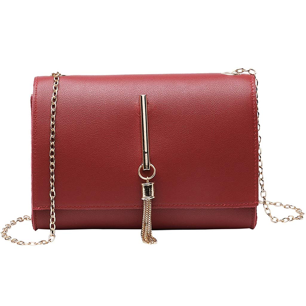 Stylish Brown Leather Messenger Bag for Women - Crossbody Phone Purse with Tassel Detail - Perfect for Work, Travel & Everyday Use