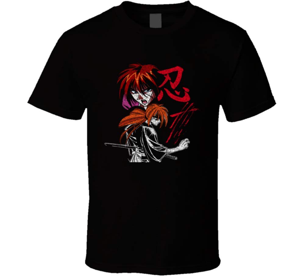 Rurouni Kenshin Anime Manga Graphic T-Shirt - Cool Samurai Print Tee for Fans & Cosplay | Perfect for Conventions, Gifts, and Casual Wear