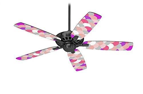 52 Inch Brushed Circles Pink Ceiling Fan Skin Kit - Fits Most Standard Ceiling Fans (Fan & Blades Not Included) | Perfect for Bedroom, Living Room & Nursery Decor