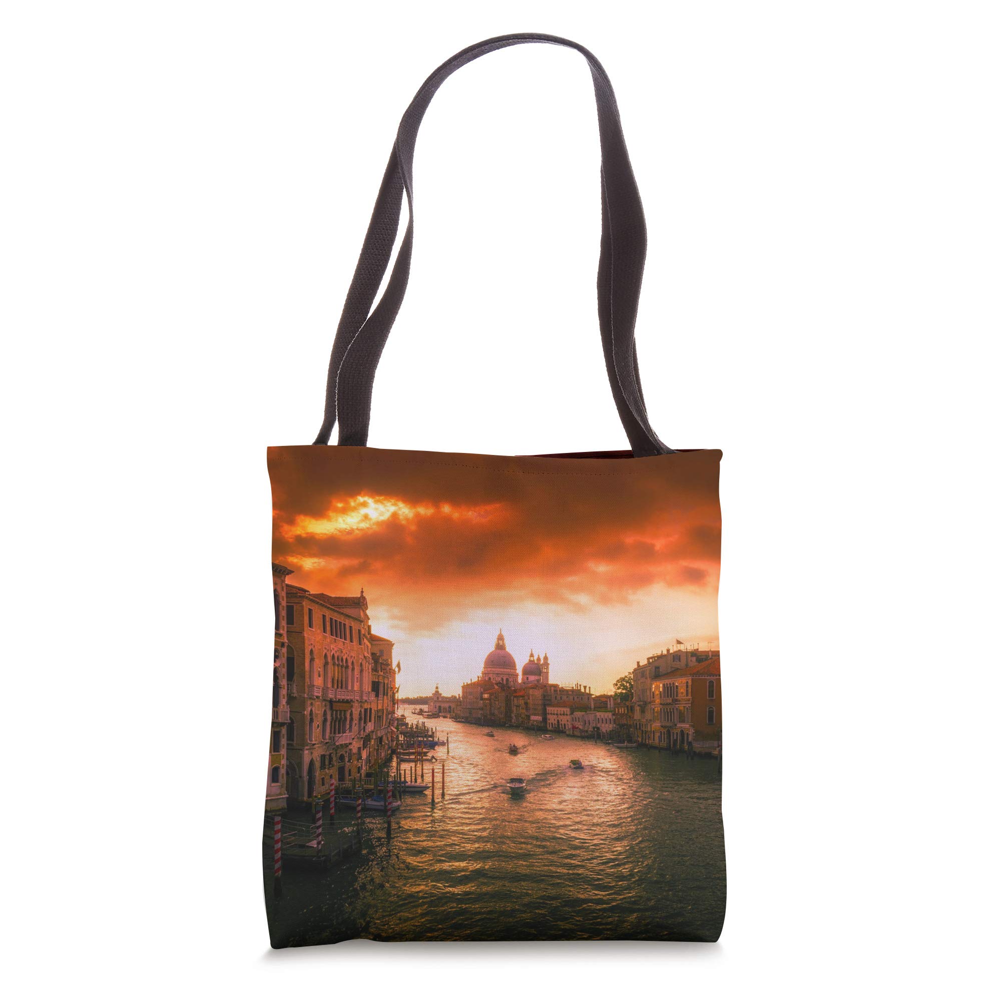 Stylish Venice Italy Tote Bag - Durable Canvas Shopping Bag with Italian Landmark Print | Perfect for Travel, Beach, Grocery & Everyday Use