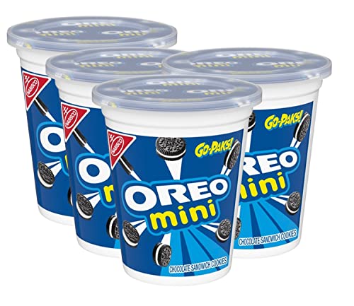 Oreo Mini Sandwich Cookies - Bite Size Chocolate Snacks, 3.5 Oz Go-Paks (Pack of 6) | Perfect for Lunchboxes, Office Snacks & Party Treats