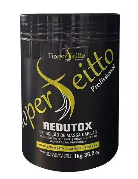 Deep Hair Mask for Straightening & Repair - 1kg Professional Capillary Treatment by FioPerfeitto | Salon-Quality Hair Care for Damaged & Frizzy Hair at Home