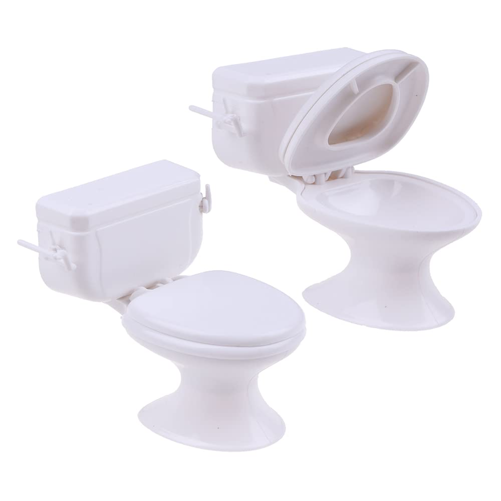 2Pcs Funny Toilet Cake Toppers - White Toilet Cake Decor for Bachelorette Parties & Birthday Celebrations | Perfect for Wedding Showers, Bridal Showers, and Humorous Cake Decorations