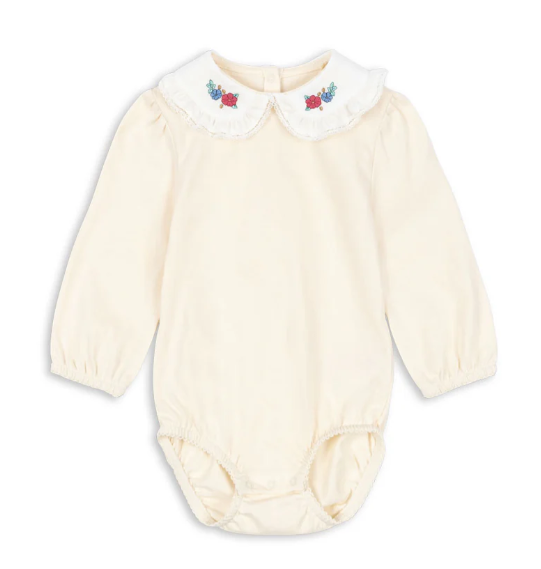 Organic Cotton Baby Bodysuit by KONGES SLOJD - GOTS Certified (3-6 Months) - Soft & Comfortable Onesie for Newborns, Infants - Perfect for Playtime, Daycare & Family Outings