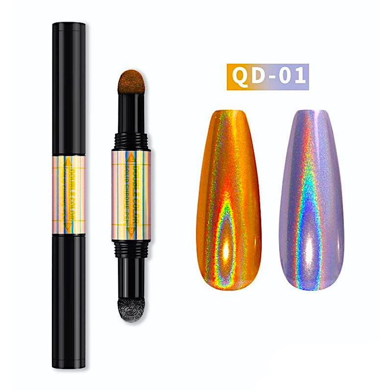 Premium Solid Chrome Ballpoint Pen - Dual Color Ink (Black & Blue) - Smooth Writing for Office, School & Business Gifts