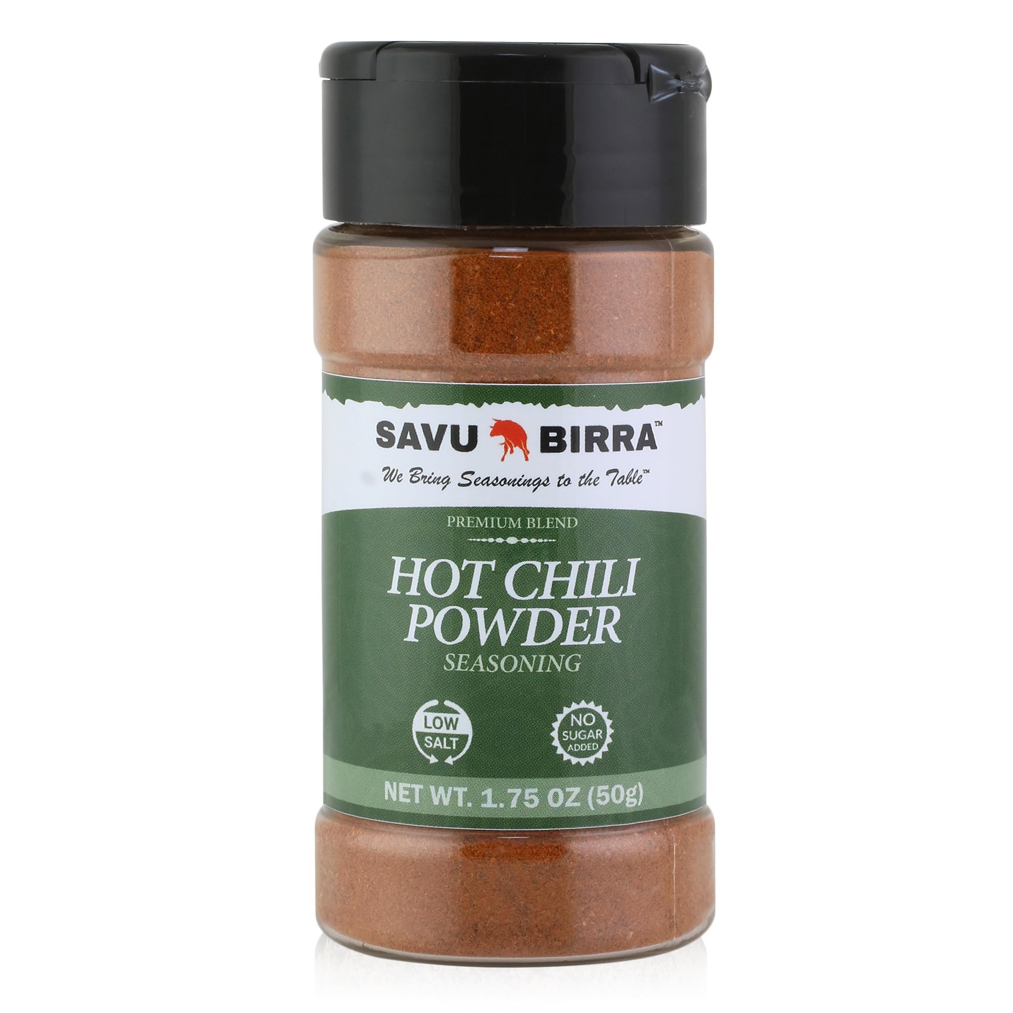 Savu Birra Gourmet Hot Chili Powder - Premium Spicy Seasoning for Cooking, Grilling & BBQ - Adds Bold Flavor to Tacos, Wings & More