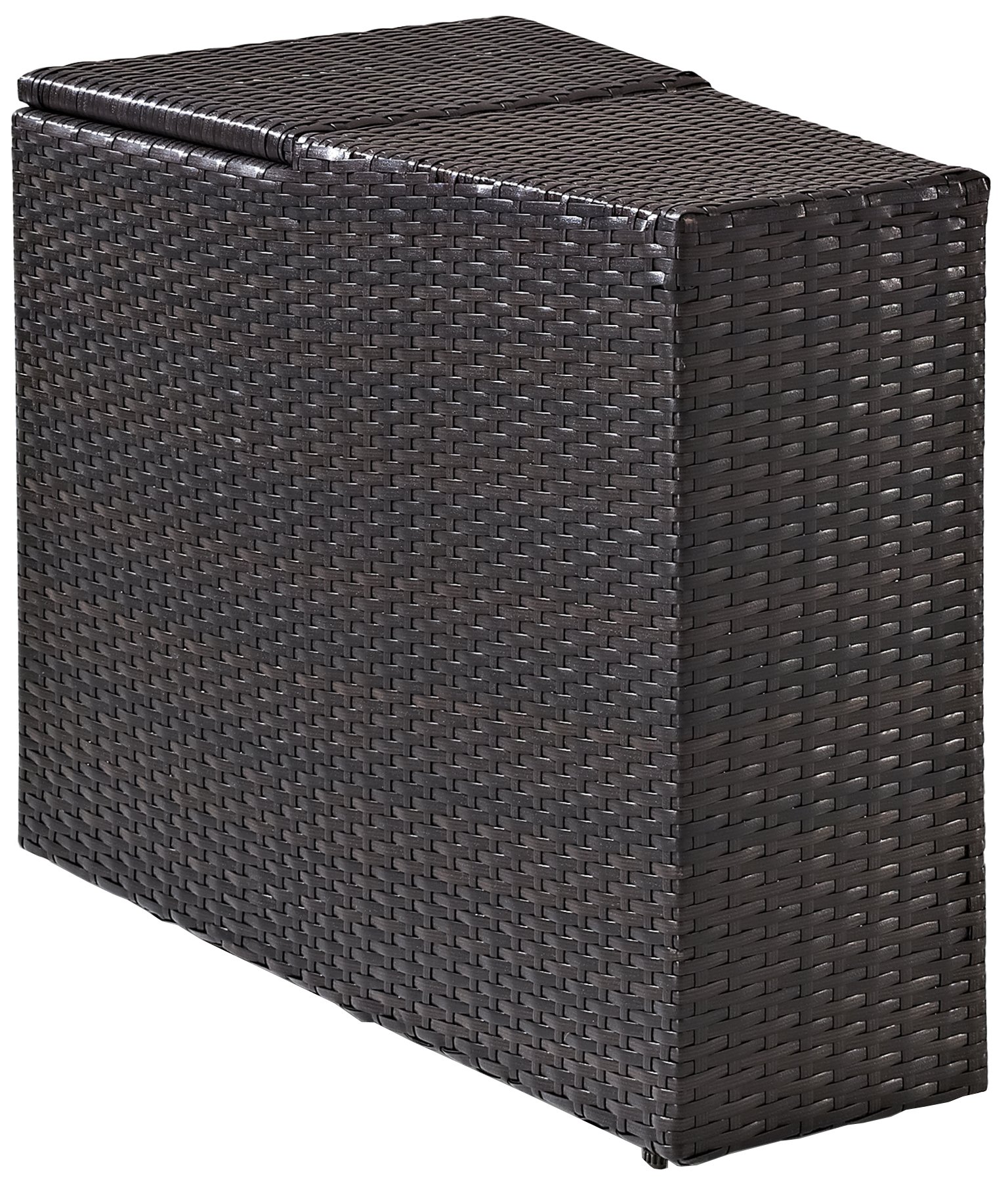 Crosley Catalina Outdoor Wicker Sectional Arm Table - Brown Patio Furniture for Garden, Poolside & Backyard Relaxation
