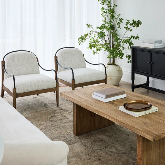 Pedro Armchair - Modern Upholstered Accent Chair for Living Room, Bedroom & Office - Comfortable Lounge Chair with Sturdy Wooden Legs - Perfect for Relaxing, Reading & Decorating