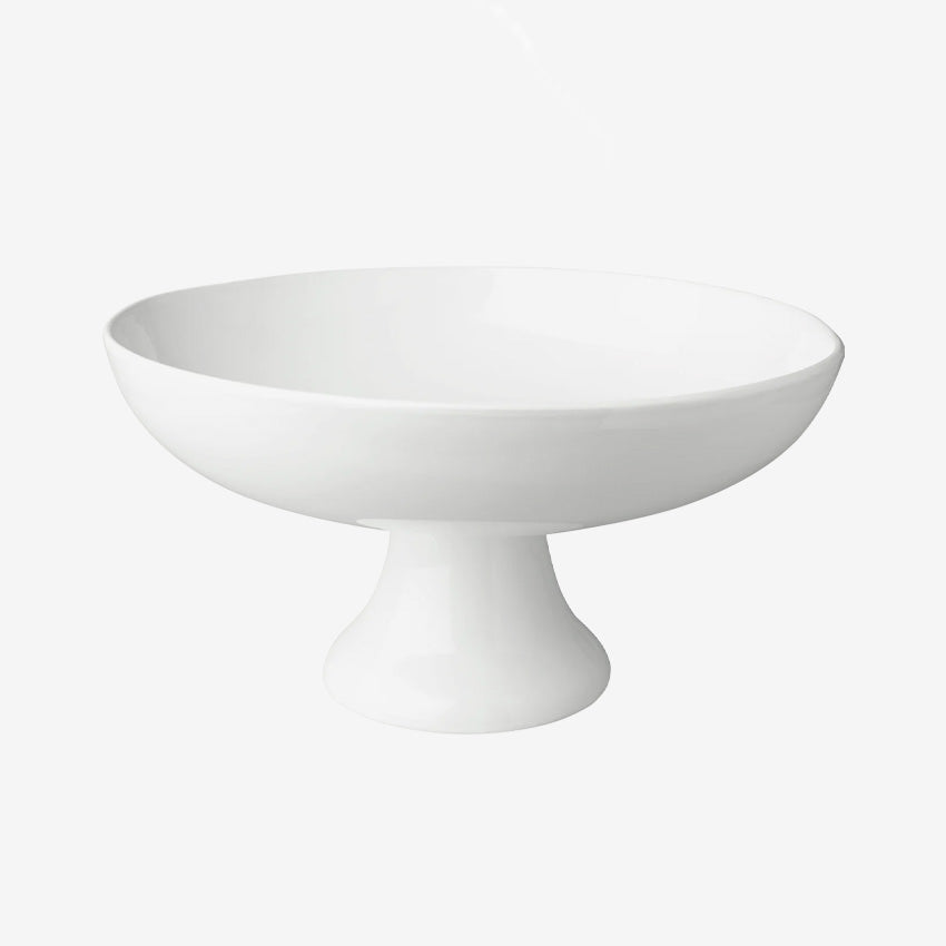 Asa Germany Large White Footed Fruit Bowl - Elegant Serving Bowl for Fresh Fruits, Centerpiece for Dining Table Decor, Kitchen & Party Display