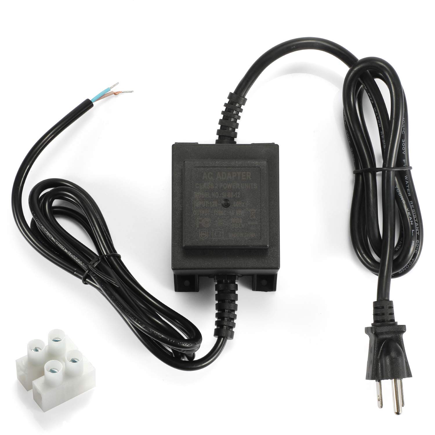 60W Outdoor Landscape Transformer 110V-120V to 12V 5A Waterproof Power Supply Converter - Ideal for LED Landscape Lighting, Spotlights, Pathway Lights in Gardens, Yards & Outdoor Decor