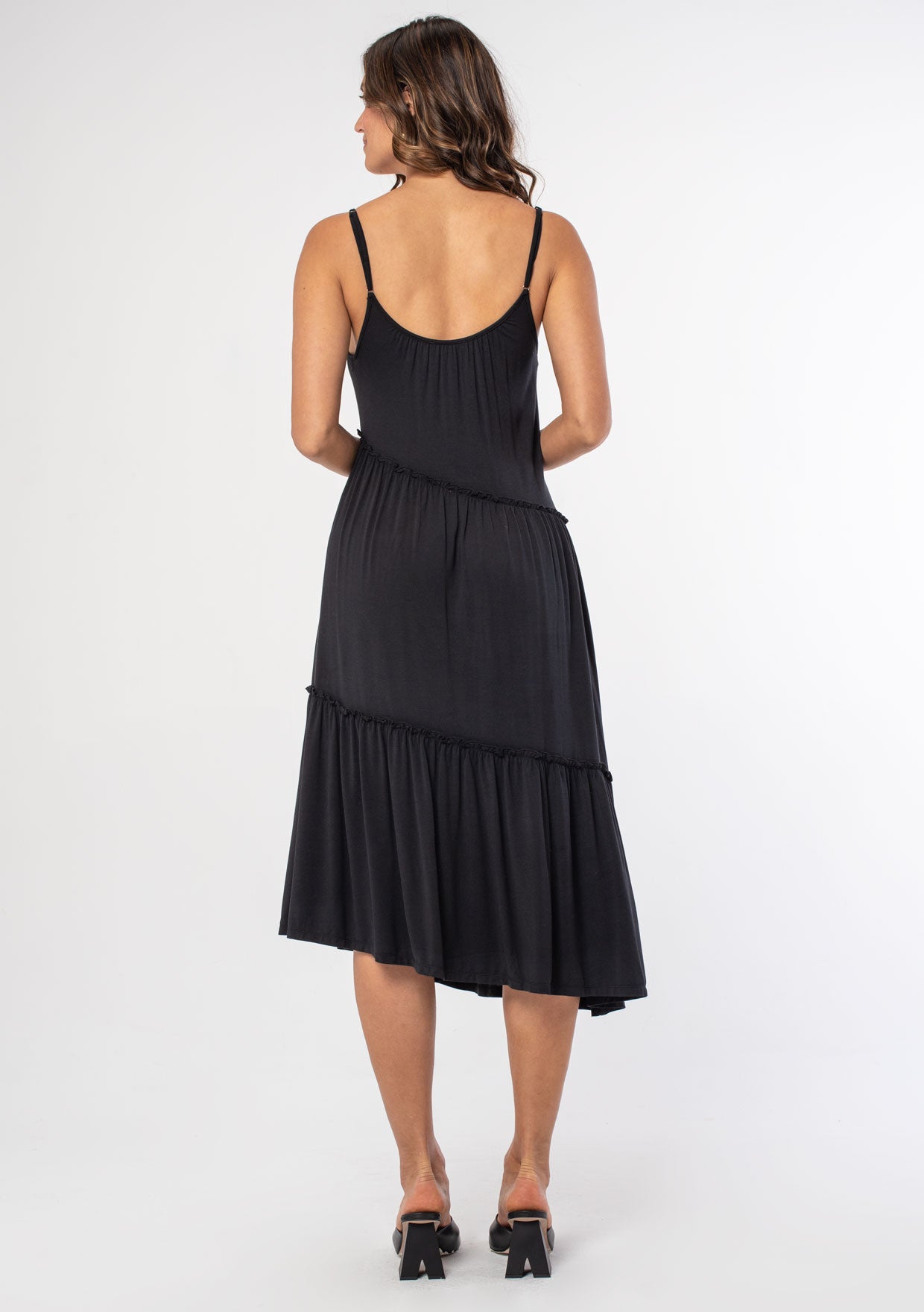 Allegra Asymmetric Midi Dress for Women - Elegant Flowy Party & Cocktail Dress for Evening Events, Date Night & Special Occasions