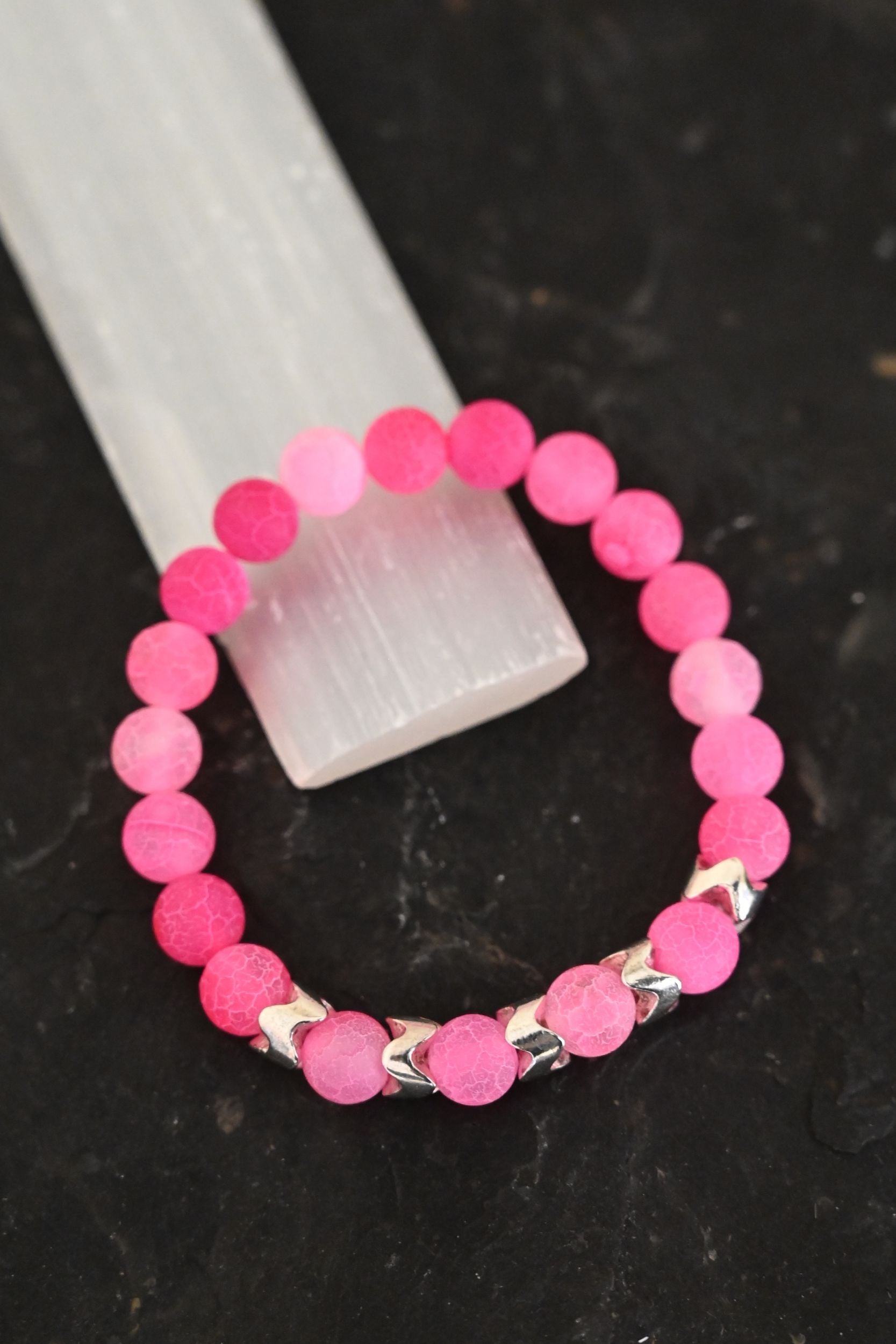 Electric Love Agate Bracelet for Women - Natural Healing Stone Jewelry for Energy Balance & Chakra Alignment - Perfect for Meditation, Yoga & Spiritual Healing