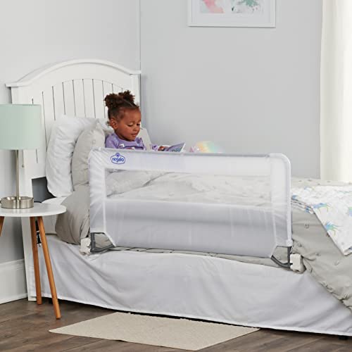 Regalo Swing Down Bed Rail Guard with Reinforced Anchor Safety System - Toddler Safety Bed Rail for Kids & Adults - Perfect for Bunk Beds, Daybeds & Home Use