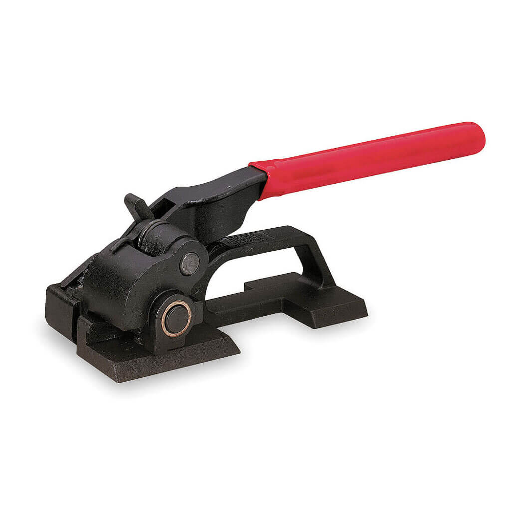 3/4 Inch Flat Package Steel Strapping Tensioner Tool - Heavy Duty Banding Tool for Shipping, Packaging & Securing Loads - Perfect for Warehouses, Logistics & Industrial Use
