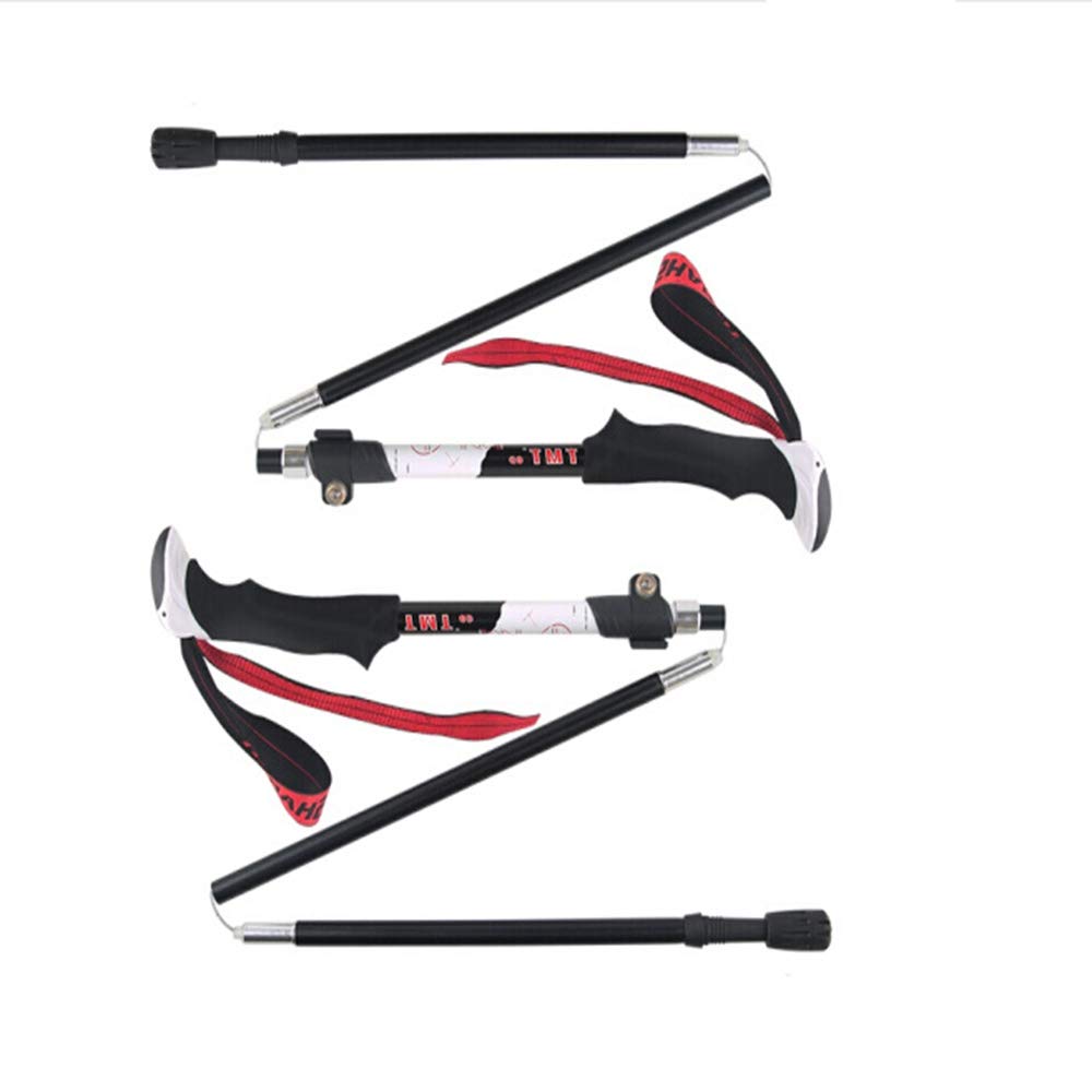 Lightweight Collapsible Hiking Poles with Tungsten Tips - Quick Flip Lock 7075 Aluminum Trekking Sticks (2-Pack) for Hiking, Camping & Mountaineering - Perfect for Outdoor Adventures, Backpacking & Trail Walking