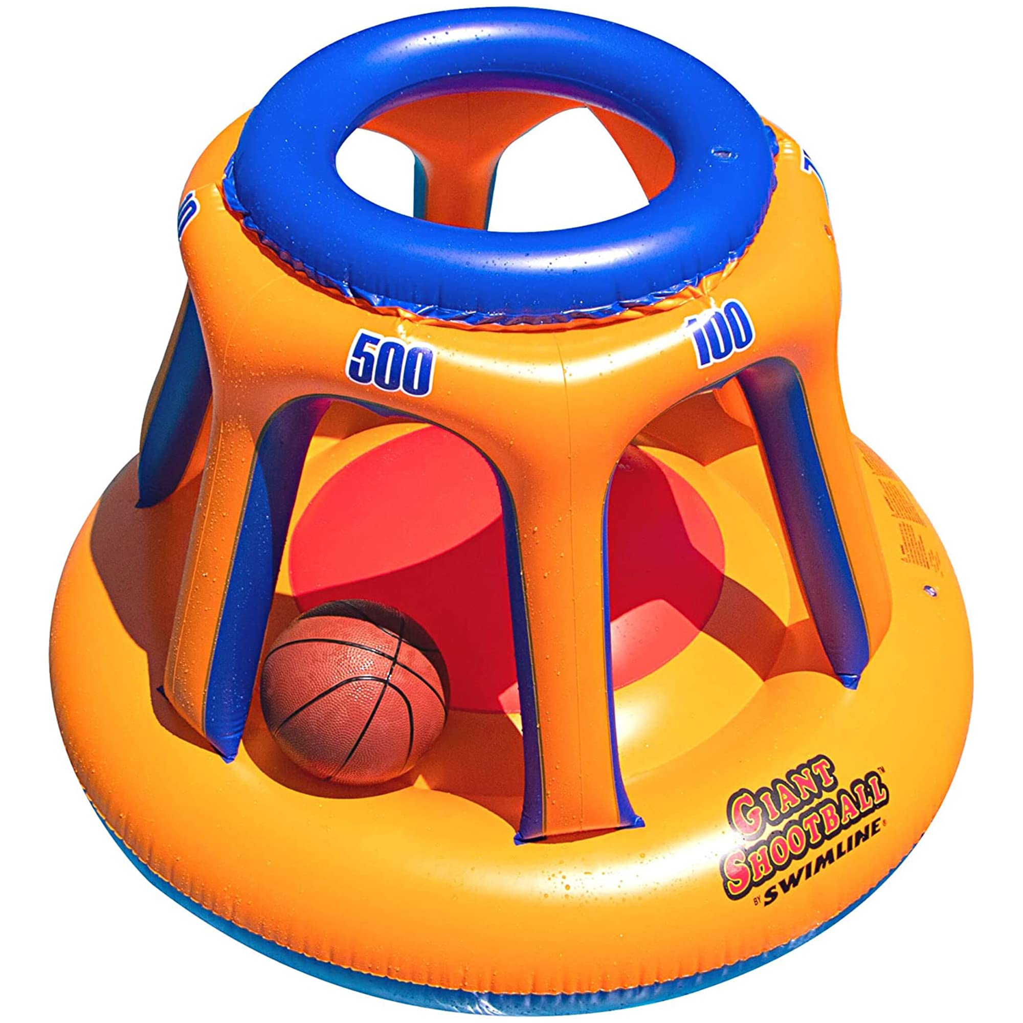 Inflatable Pool Basketball Hoop - Floating & Poolside Game with Multiple Scoring Ports for Kids & Adults - Water Basketball Toy for Swimming Pools, Summer Outdoor Fun, Splash Hoops & Backyard Games