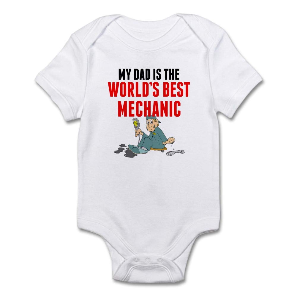 My Dad Is The World's Best Mechanic Baby Bodysuit - Cute Infant Onesie for Car Lovers & Mechanic's Kids - Perfect for Father's Day, Birthdays & Family Photos