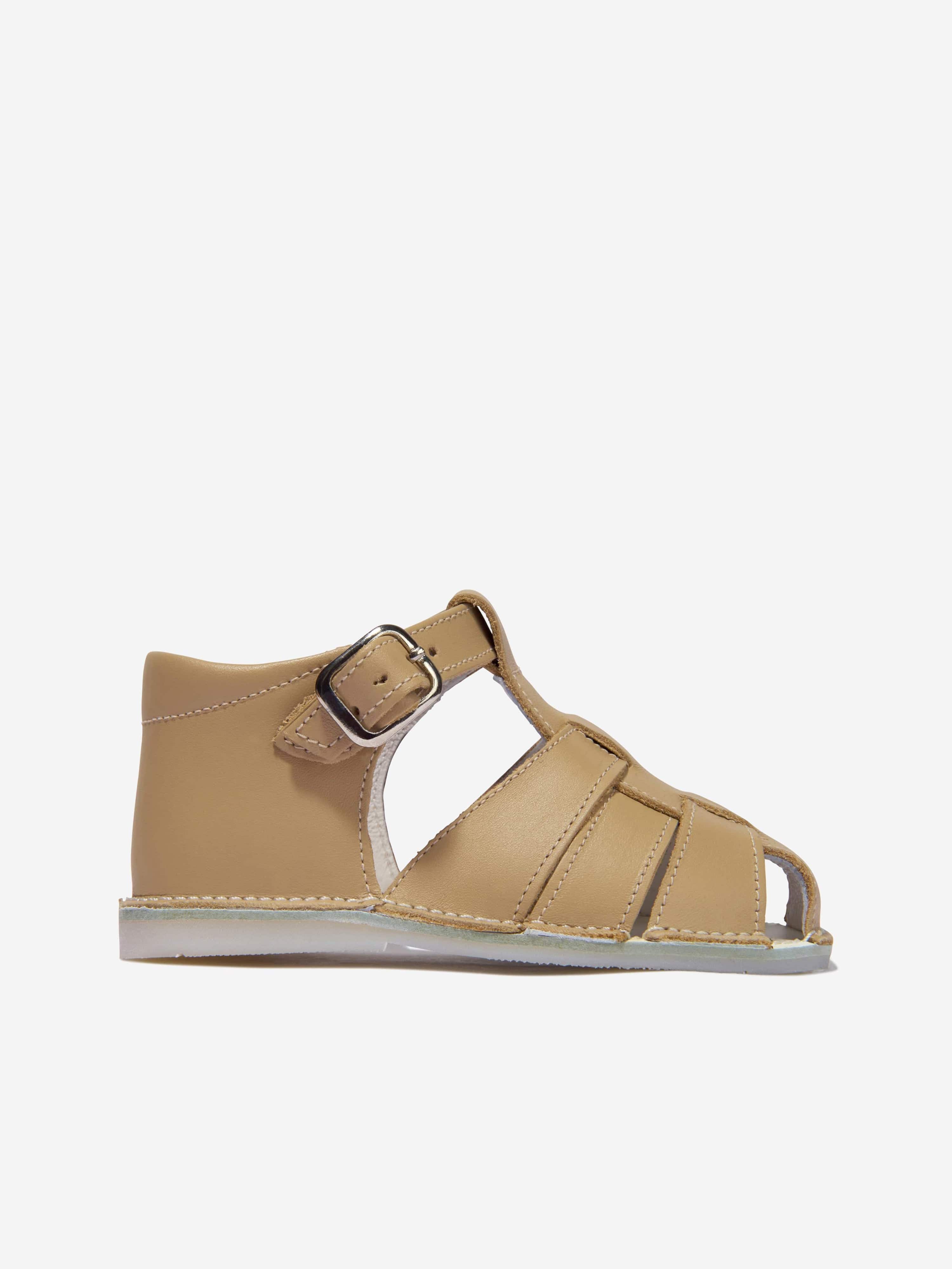 Comfortable Baby Buckle Strap Sandals in Brown - Adjustable & Soft Leather for Toddlers - Perfect for Outdoor Play, Beach & Daily Walks