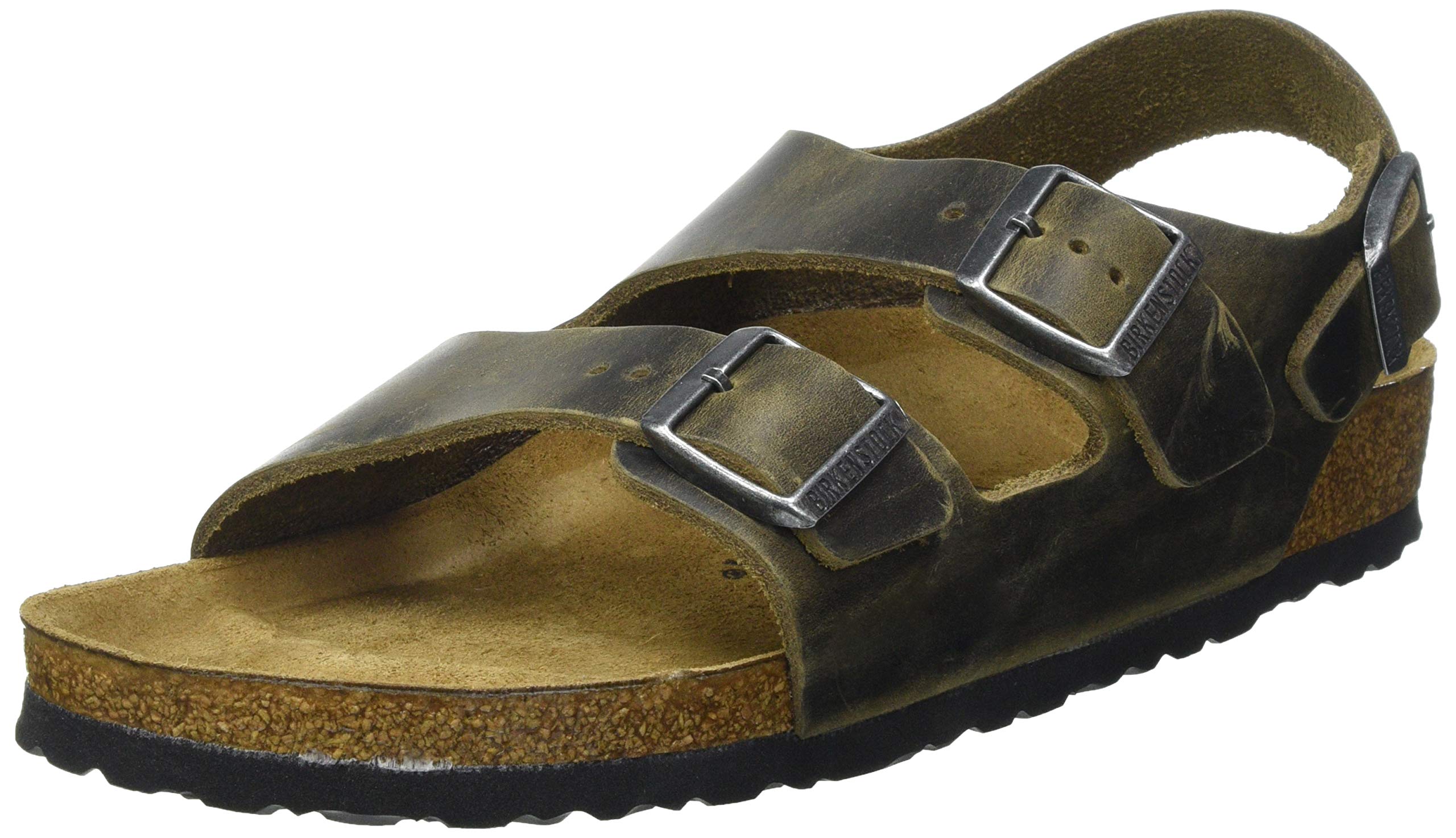 Birkenstock Men's Arizona Soft Footbed Sandals - Comfortable Leather Slide Sandals for Walking, Travel & Casual Wear