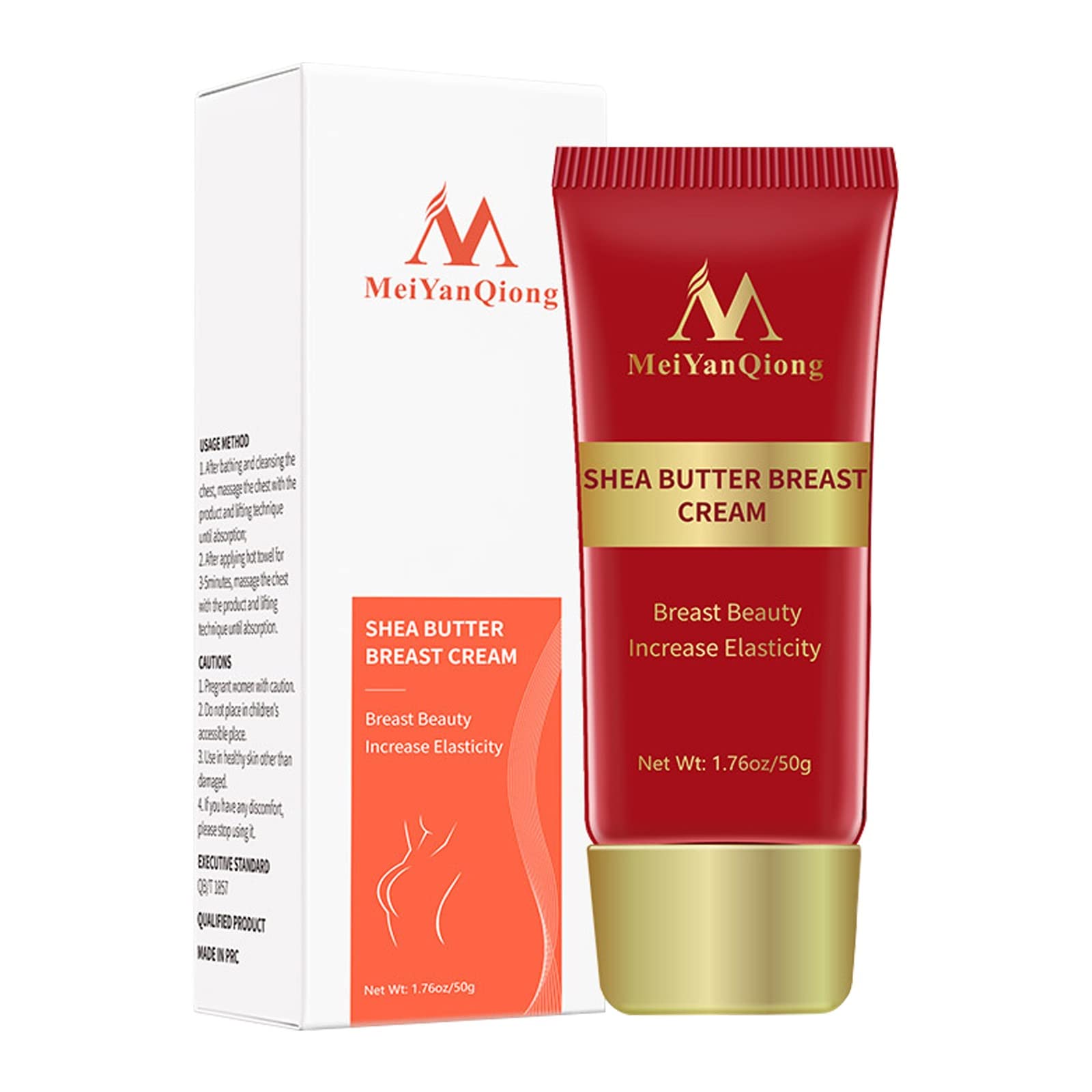 Firming Breast Cream for Women - Skin Care & Massage Support (Red) for Teens & Moms