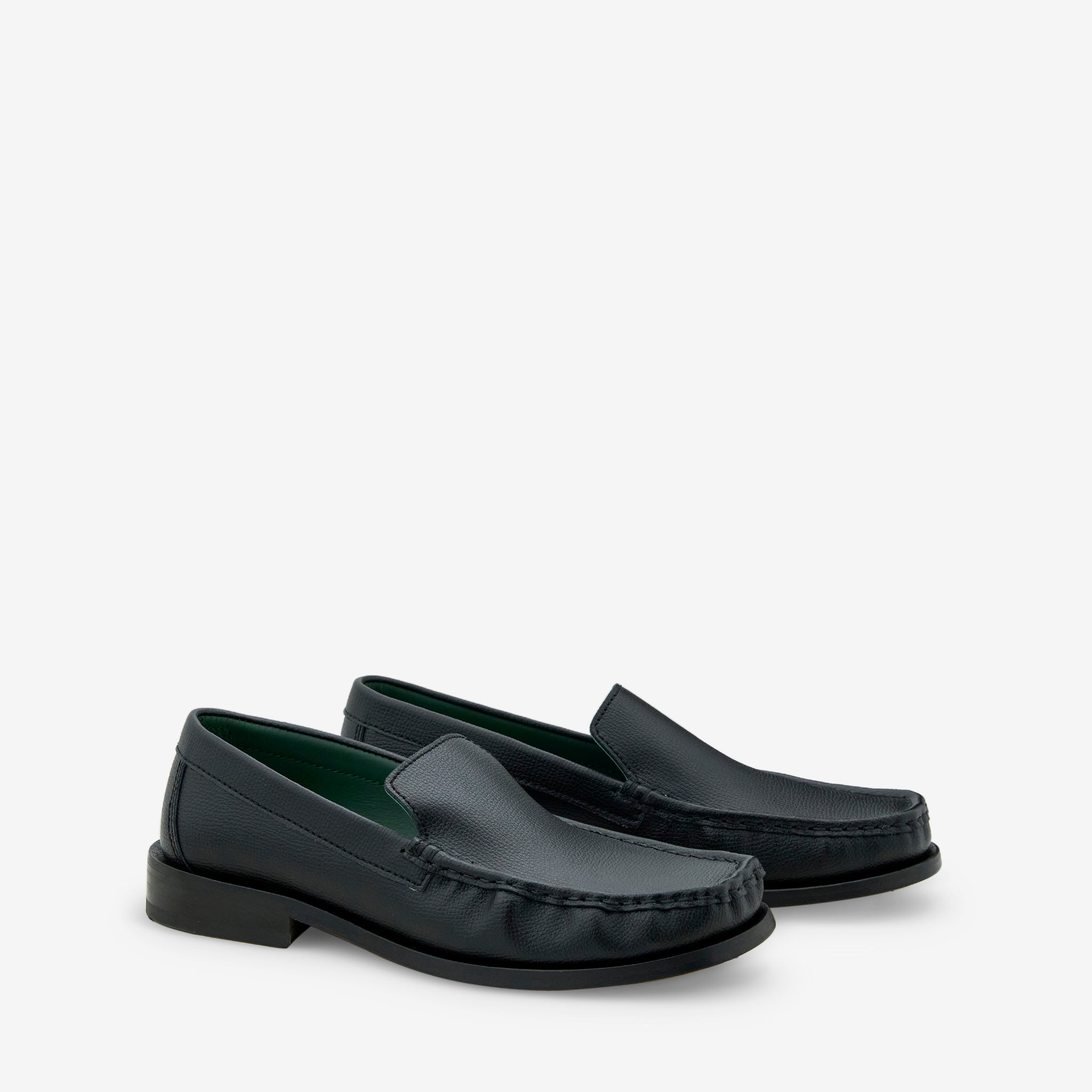 Premium Michel Mocassin Black Grain Leather Loafers - Comfortable & Stylish Slip-On Shoes for Men | Perfect for Business Casual, Office & Everyday Wear