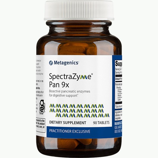 SpectraZyme Pan 9x - Premium Enzyme Supplement for Digestive Health & Gut Support | Supports Protein, Carb & Fat Digestion | Ideal for Mealtime, Post-Workout & Daily Wellness