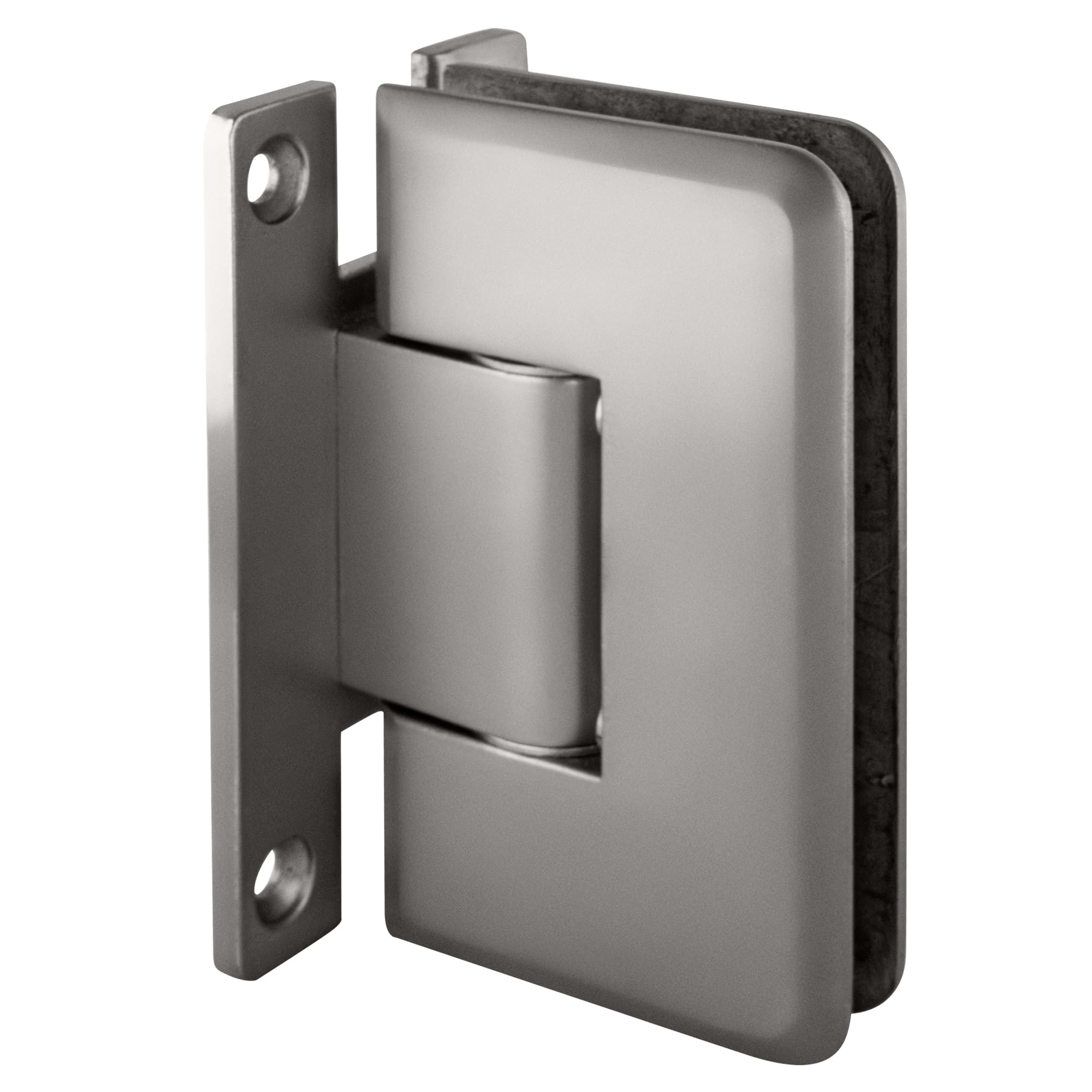CRL Satin Chrome 337 Series Adjustable Wall Mount Full Back Plate Hinge - Heavy Duty Cabinet Door Hinge for Kitchen, Bathroom & Furniture Installation