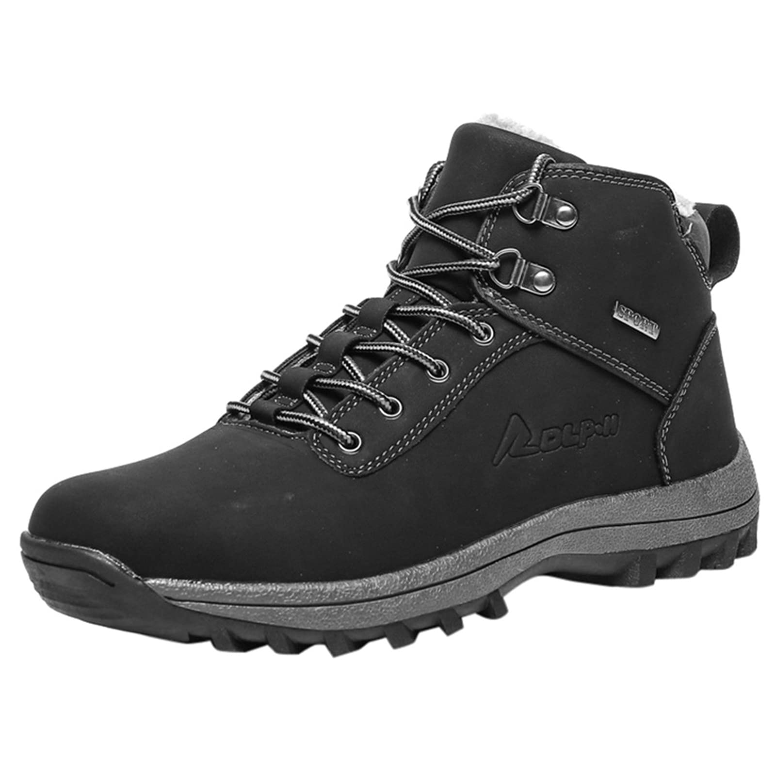 Men's Winter Lace-Up Outdoor Boots - Warm Waterproof Hiking & Mountaineering Shoes for Men - Perfect for Snow, Trekking & Cold Weather Adventures