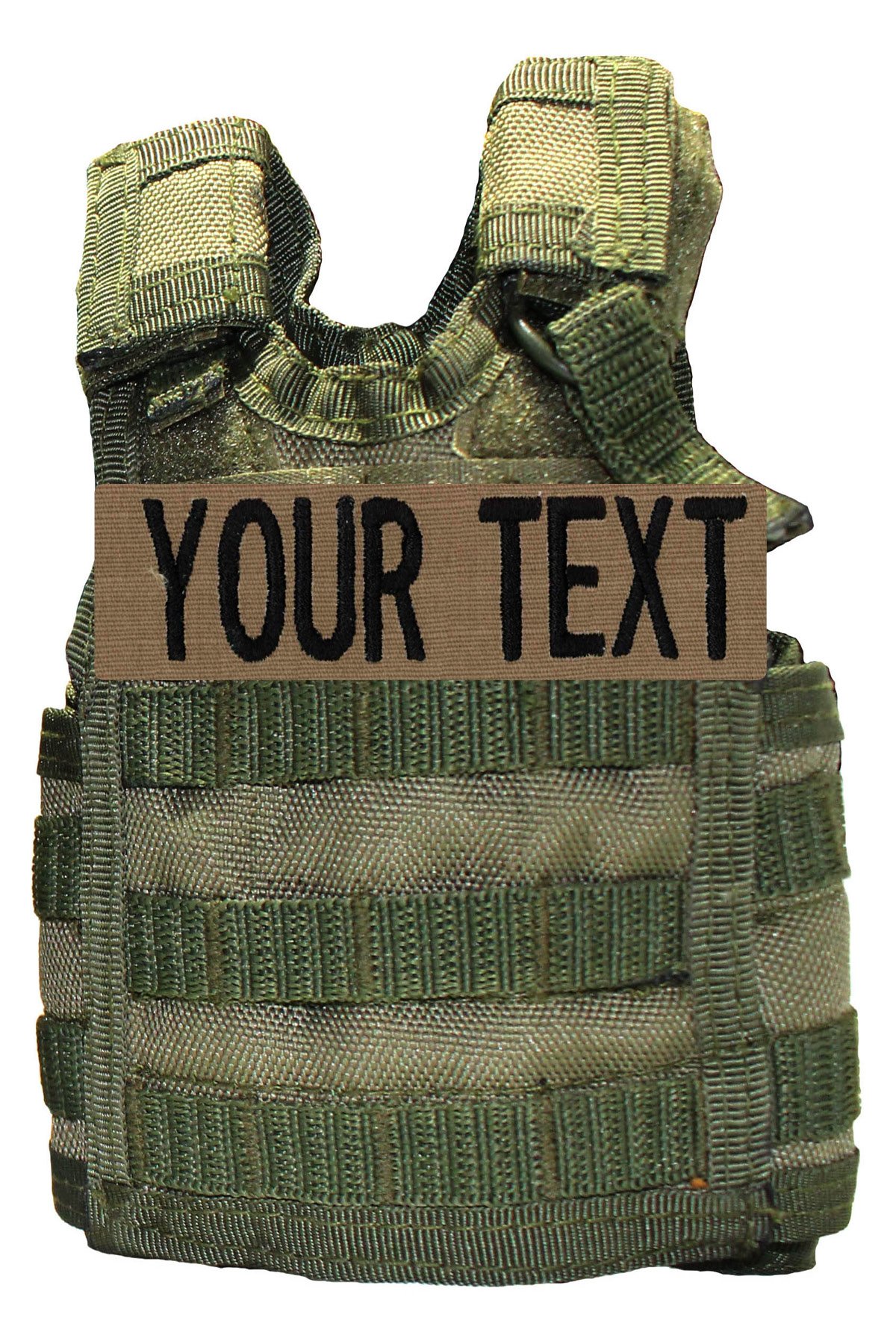 Olive Drab Tactical Can Cooler with Name Tape - Perfect for Outdoor Adventures