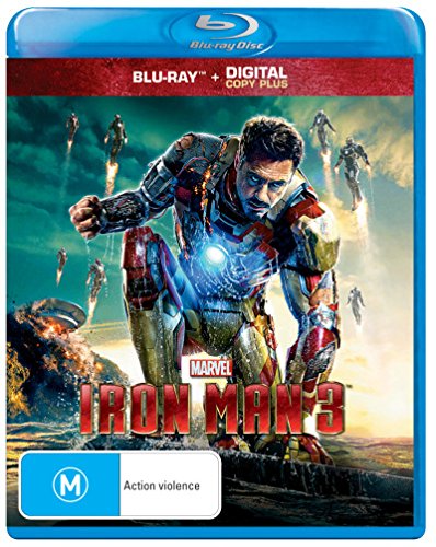 Iron Man 3 Blu-ray with Robert Downey Jr. - Region Free (A/B/C) - Perfect for Marvel Fans & Movie Collectors - Home Theater & Gift Idea