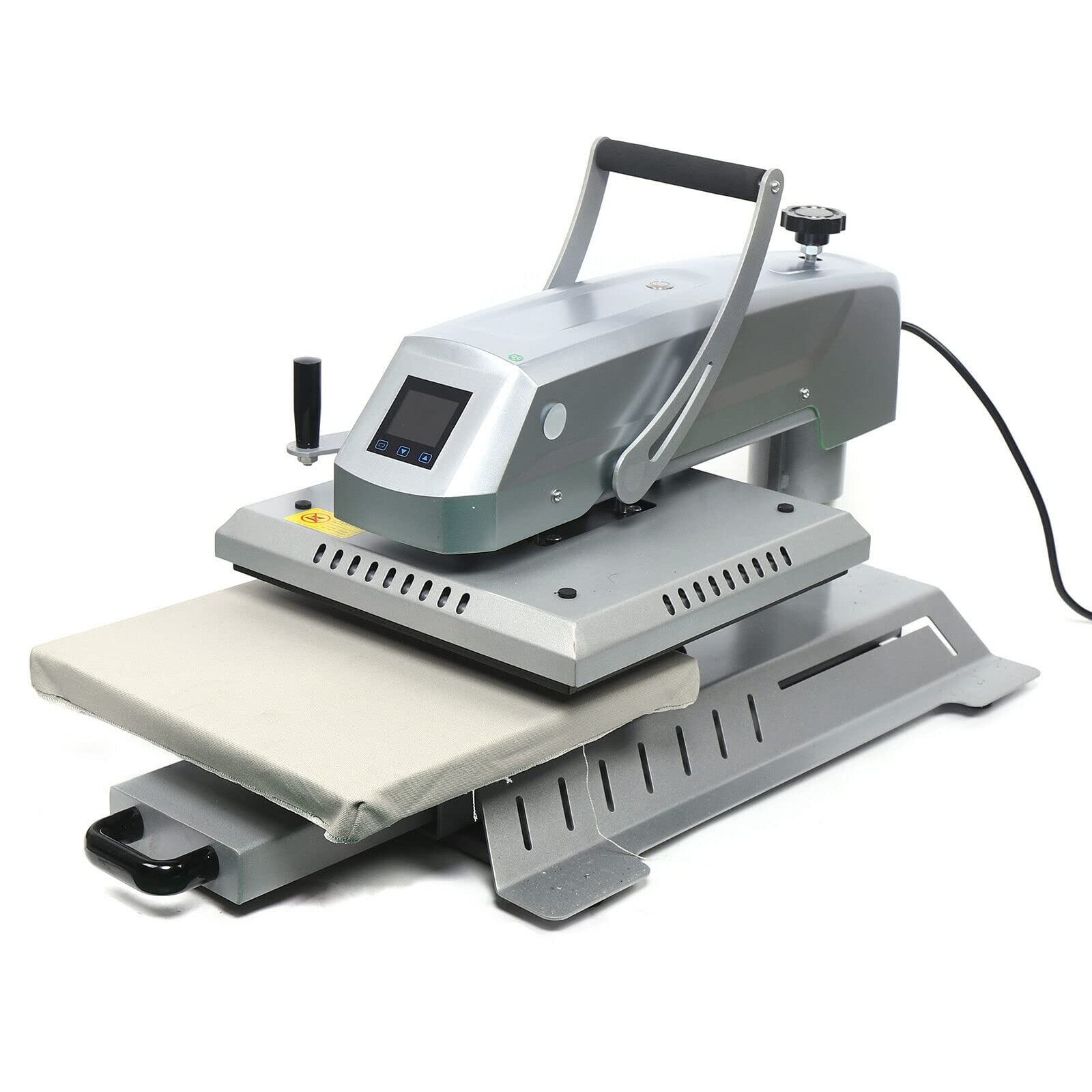 CNCEST 15x15 Inch 3-in-1 Swing Away Manual Pull Out Heat Press Machine for T-Shirt Printing, Sublimation Transfer - Digital Shirt Press for DIY Crafts, Hats, Mugs & Plates - Perfect for Home Business & Custom Apparel Design