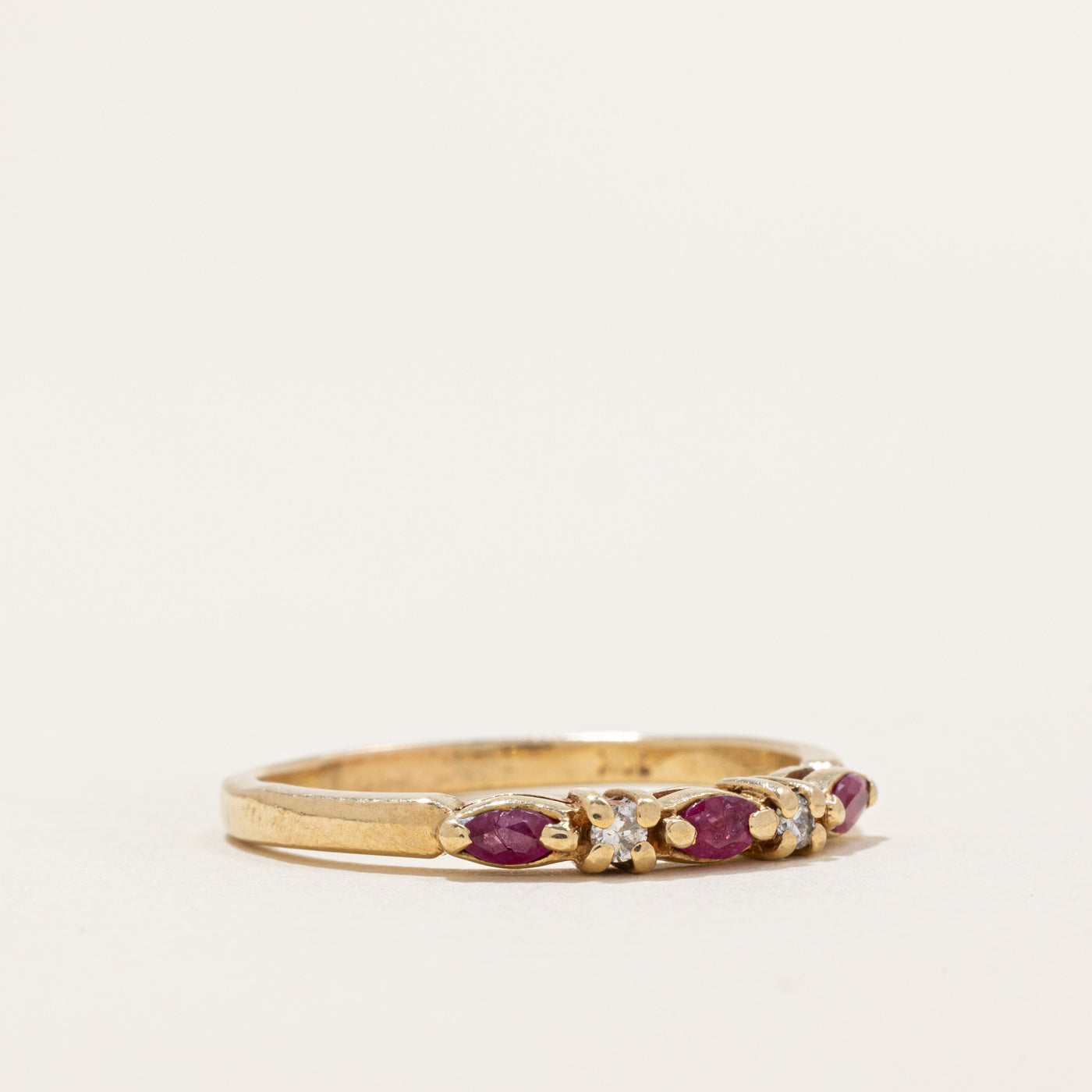 Exquisite Ruby & Diamond Ring | 0.18ctw Ruby & 0.05ctw Diamond | Size 8.75 | Elegant Jewelry for Women | Perfect for Engagement, Anniversary & Special Occasions