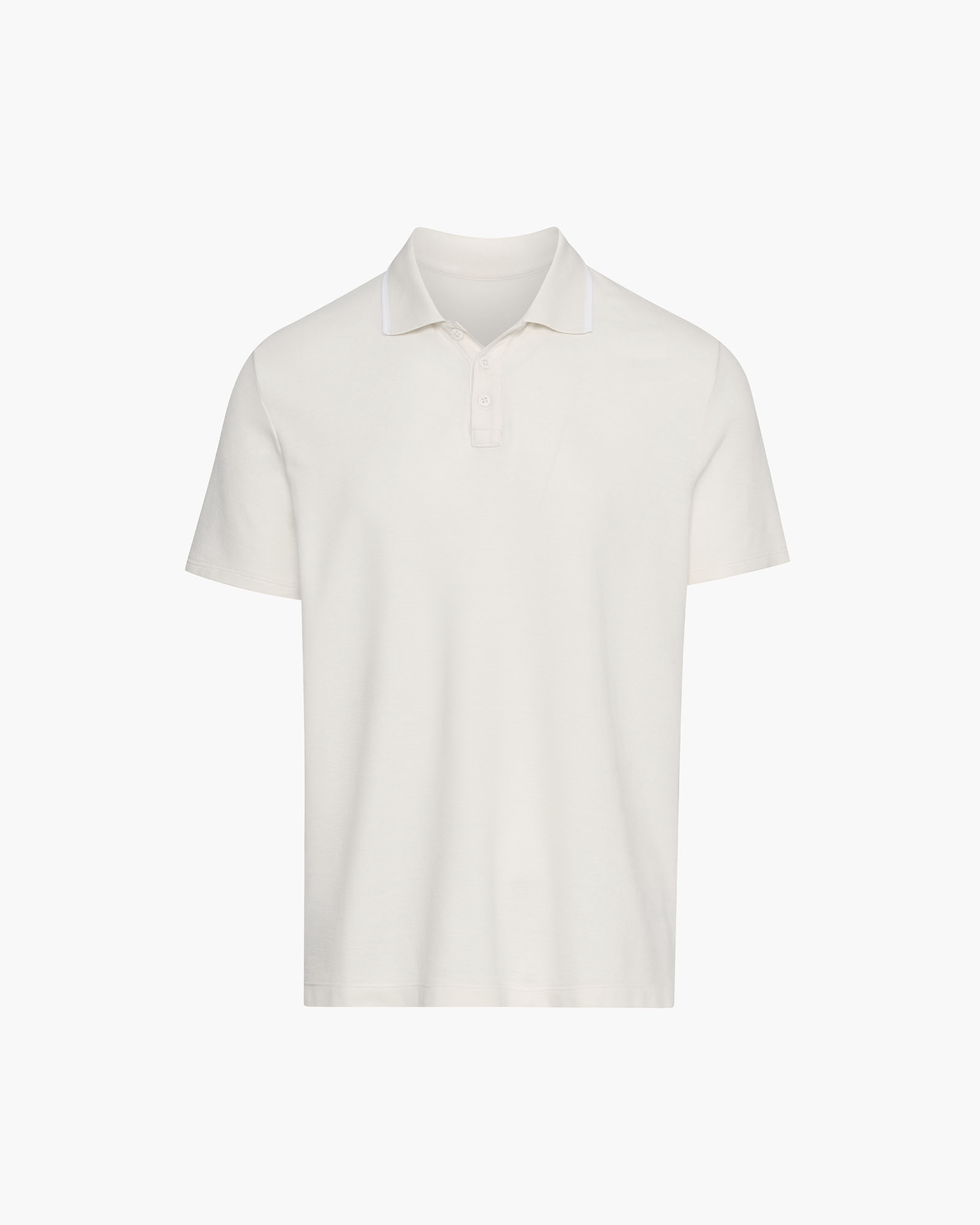 Men's Pique Short Sleeve Polo Shirt with Tipping Detail in Chalk White | Casual & Business Wear | Perfect for Office, Golf & Summer Outings