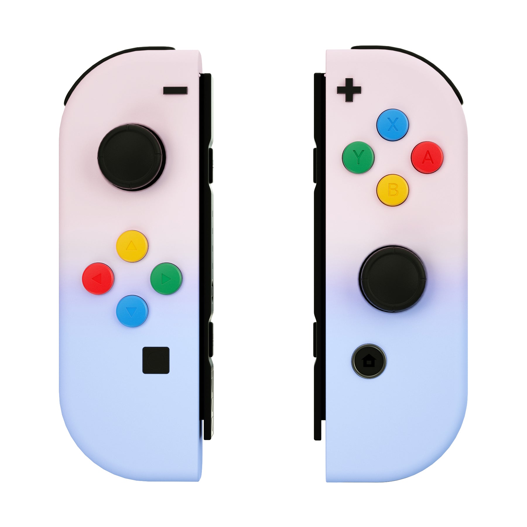 eXtremeRate Pink Violet Gradient Joycon Controller Shell with Colorful Buttons - DIY Replacement Housing for Nintendo Switch JoyCon & OLED JoyCon (Console Not Included) - Perfect for Gaming, Customization, and Repair