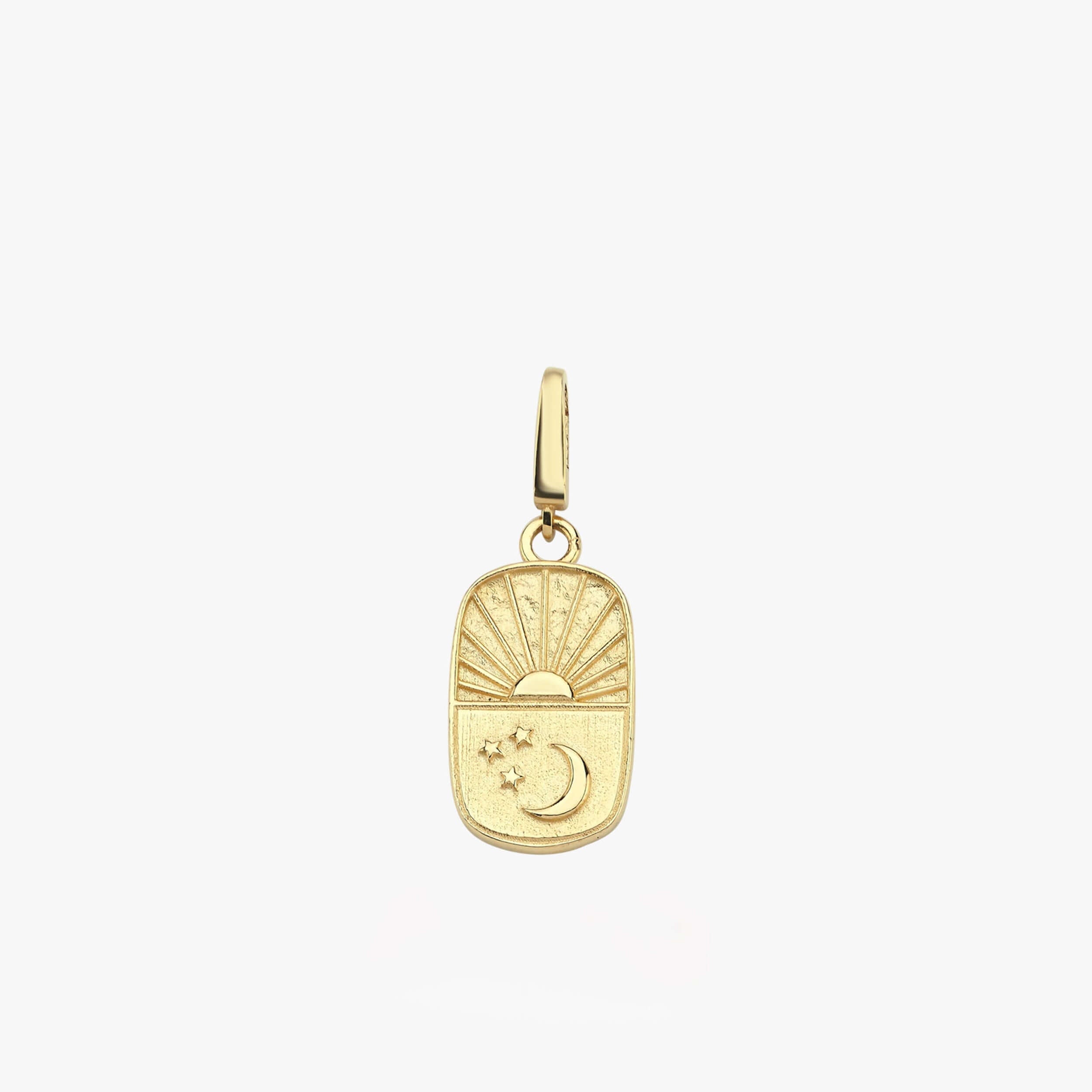 14K Solid Gold Moon and Star Charm Necklace - Elegant Celestial Jewelry for Women, Perfect for Gifts, Everyday Wear & Special Occasions