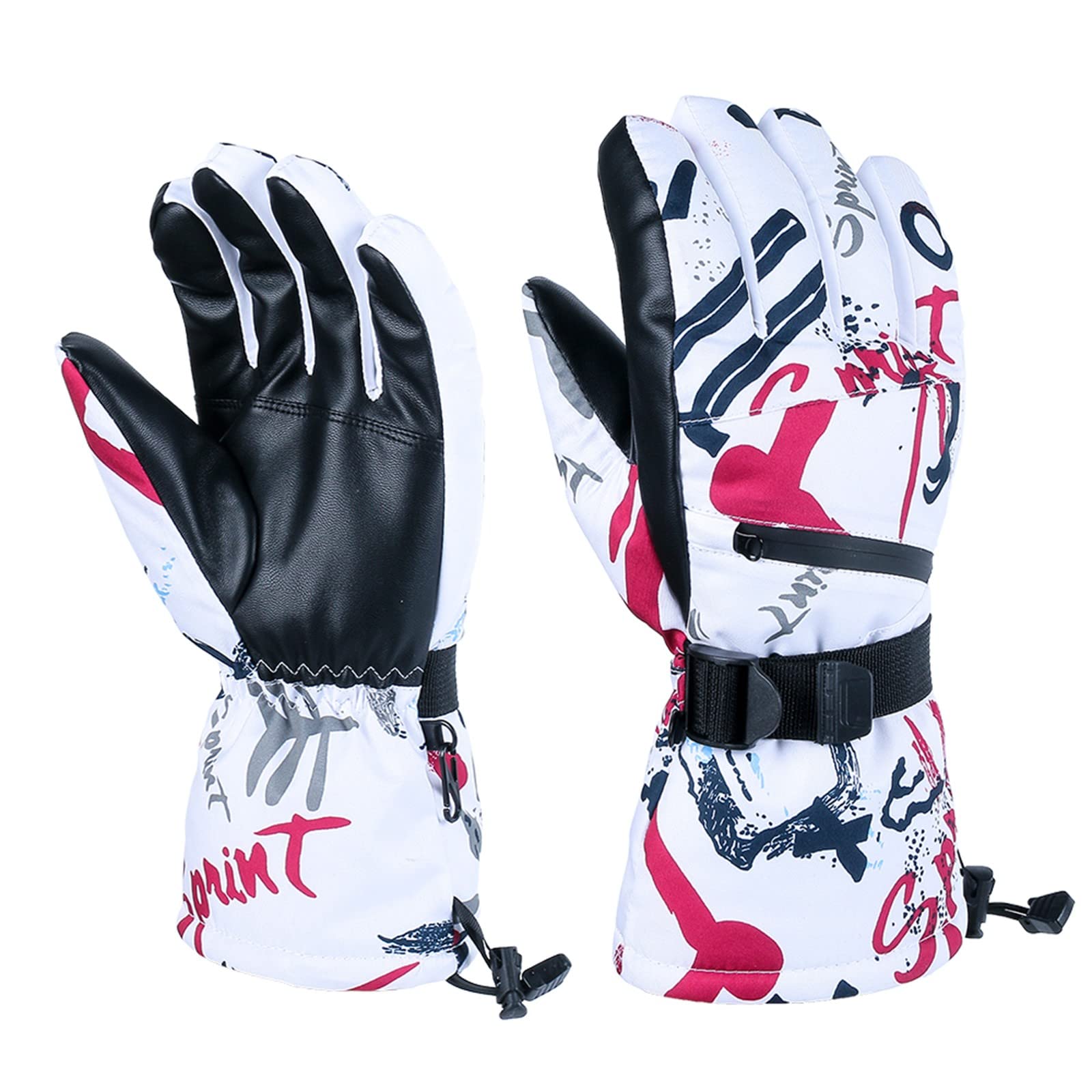 Waterproof Touchscreen Snowboard Gloves for Men & Women - Breathable Warm Winter Ski Gloves & Mittens for Snowboarding, Skiing & Outdoor Activities